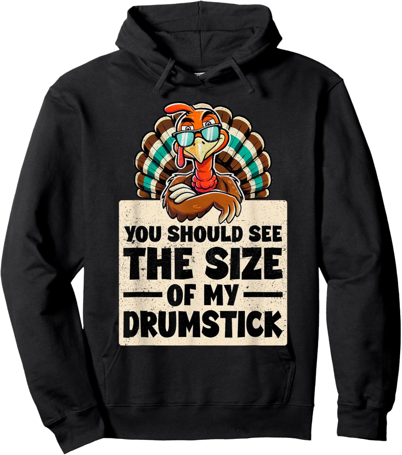 Funny Thanksgiving meme Turkey day Hoodie - Hoodie | Black