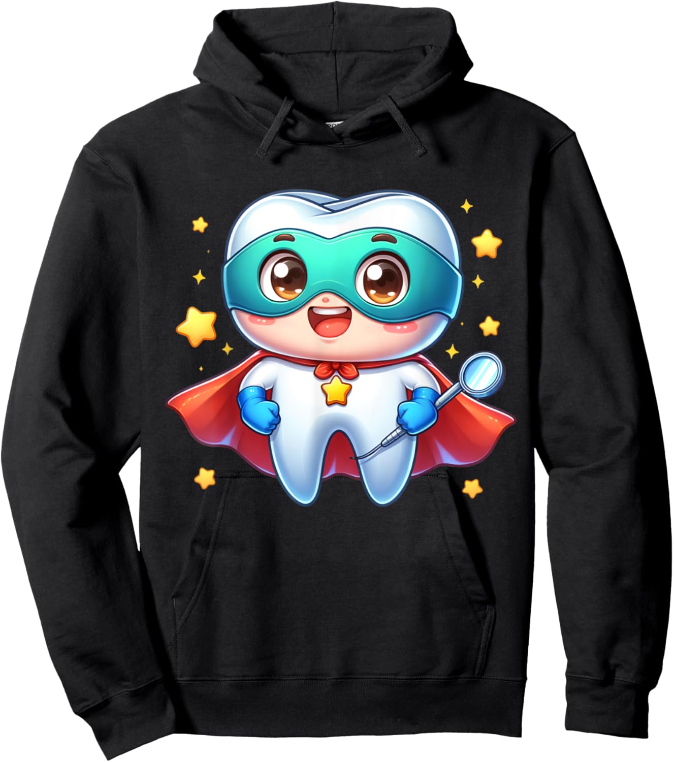 Cute Super Hero Dentist Superhero Tooth Doctor Hoodie - Hoodie | Black