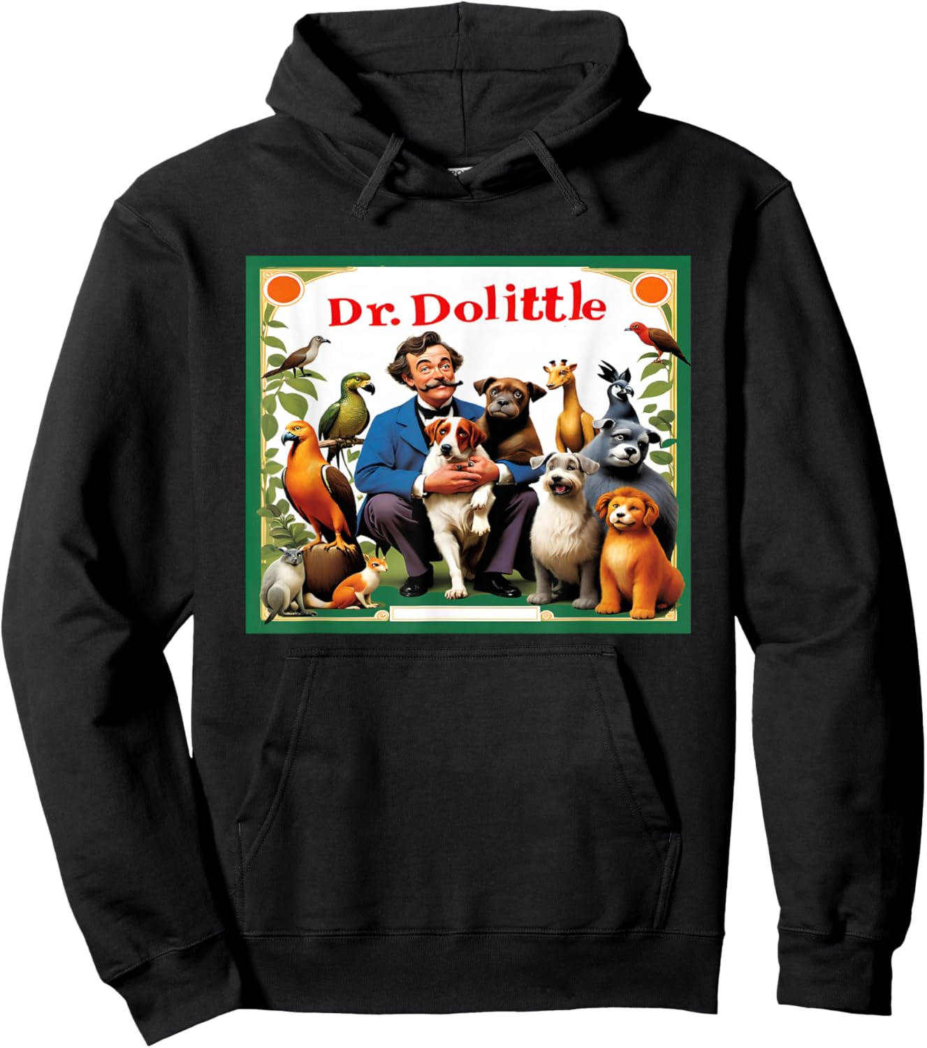 Animal Doctor & Communicator Dr Dolittle Children's Book Cover Hoodie - Hoodie | Black