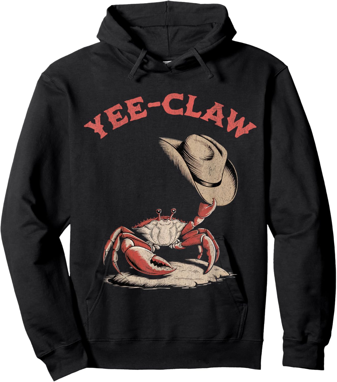 Yee- Claw Crab Cowboy Hat Hoodie - Hoodie | Black