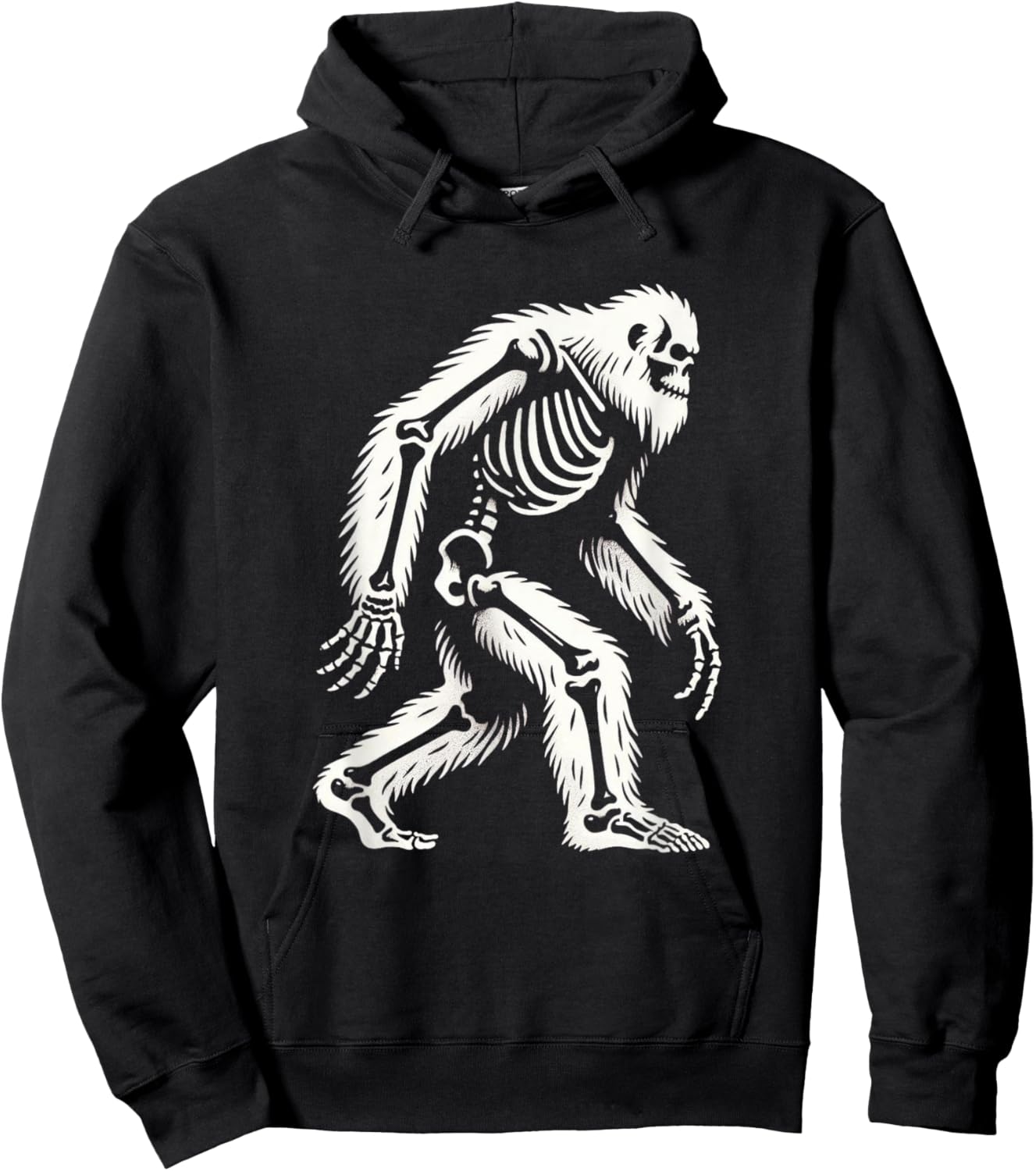 Funny Bigfoot Sasquatch Halloween skeleton Hoodie - Hoodie | Black