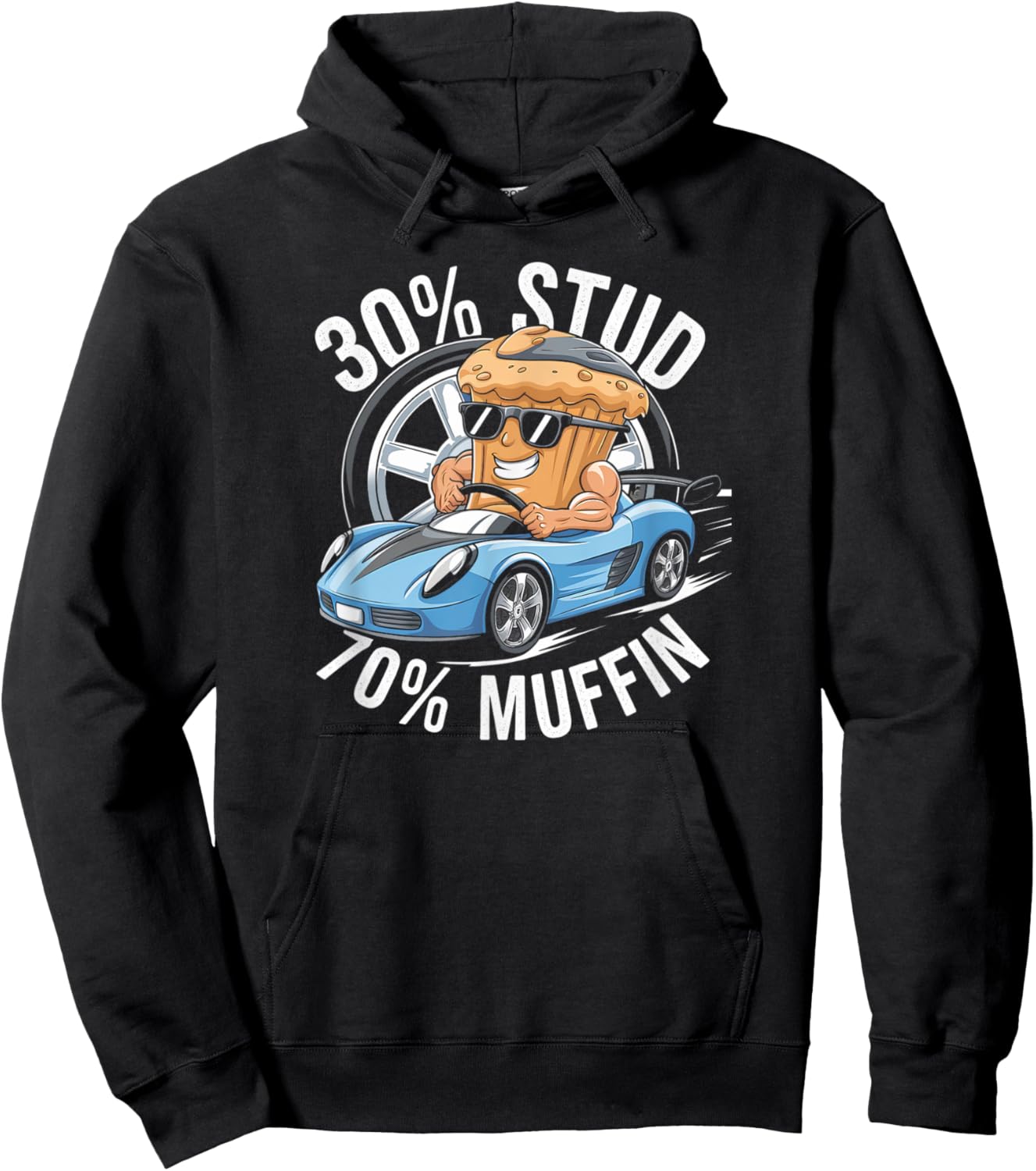 30% Stud 70% Muffin - 30 Percent Stud 70 Percent Muffin Hoodie - Hoodie | Black