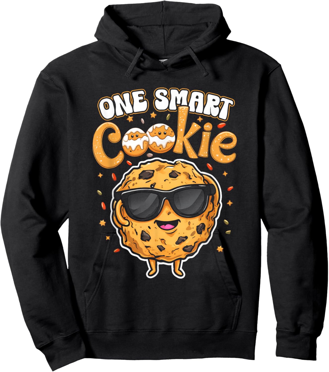 One Smart-Cookie Cute Meme Kawaii Style Pun Chocolate Chip Hoodie - Hoodie | Black