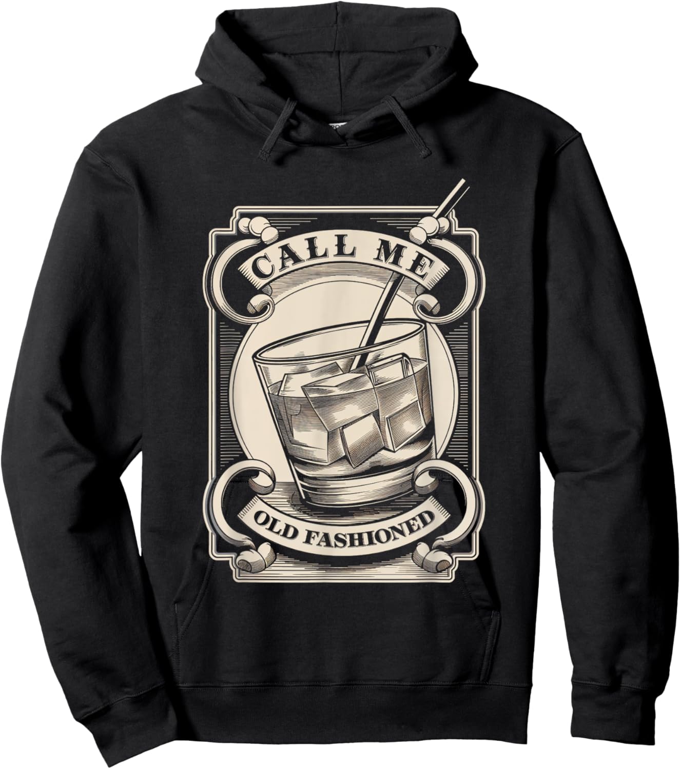 Call Me Old Fashioned Cocktail Whiskey Drink Lover Hoodie - Hoodie | Black