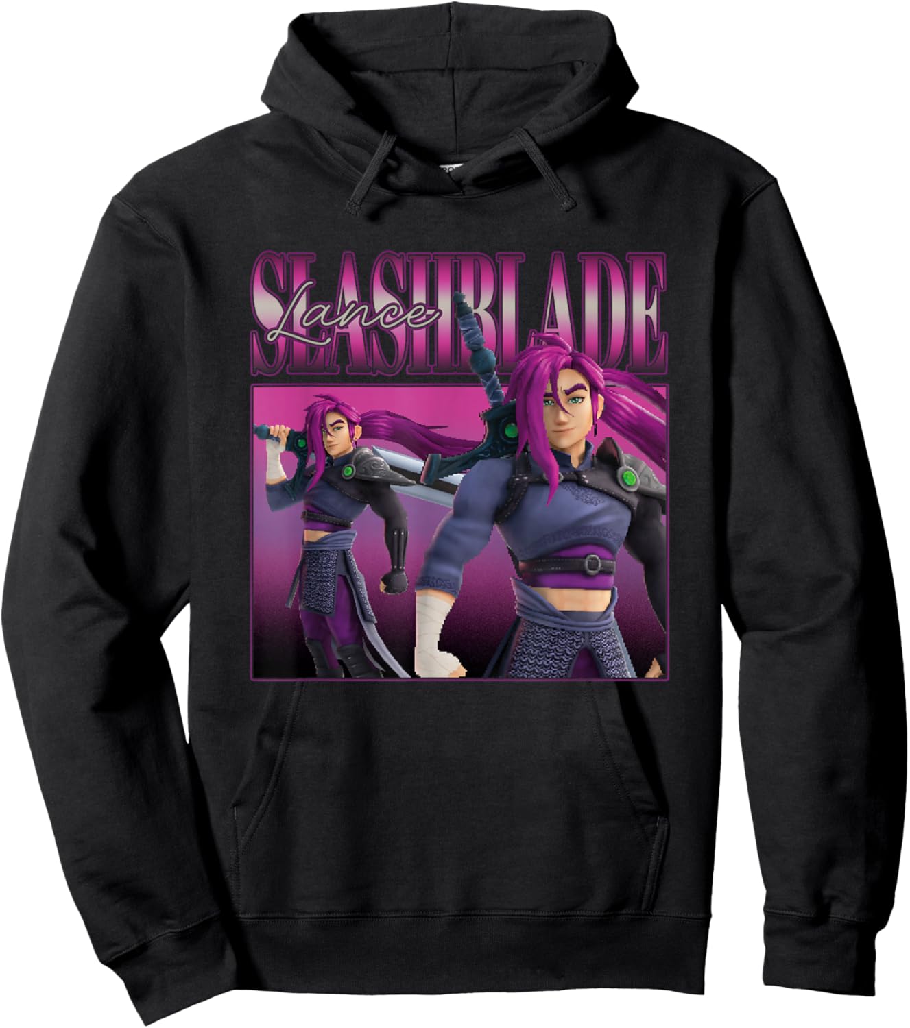 Disney Pixar Inside Out 2 Slashblade Lance Retro Big Poster Hoodie - Hoodie | Black
