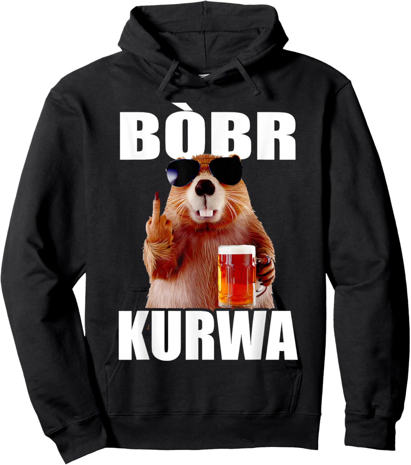 Bòbr Kurwa Bober Matching Beer Bòbr Hoodie - Hoodie | Black