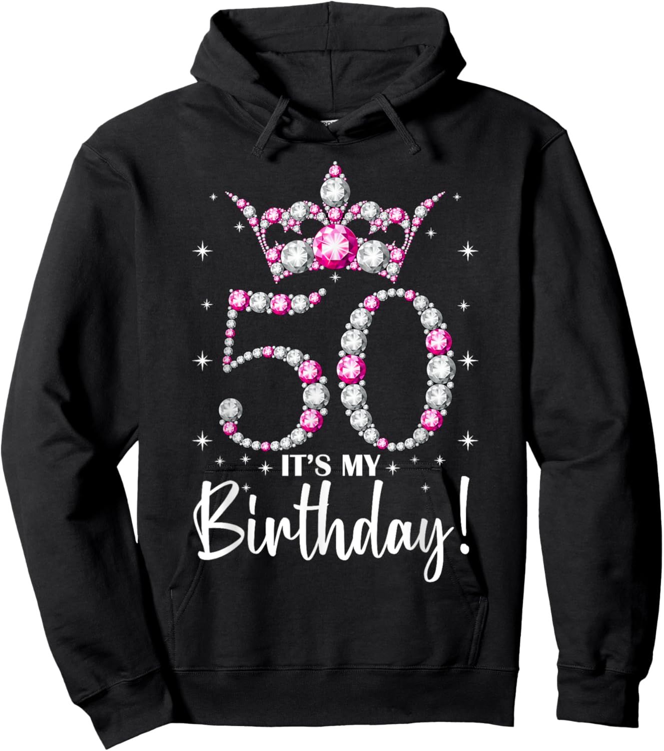 Queen Crown 50 Year Old Gifts Its My 50th Birthday Hoodie - Hoodie | Black