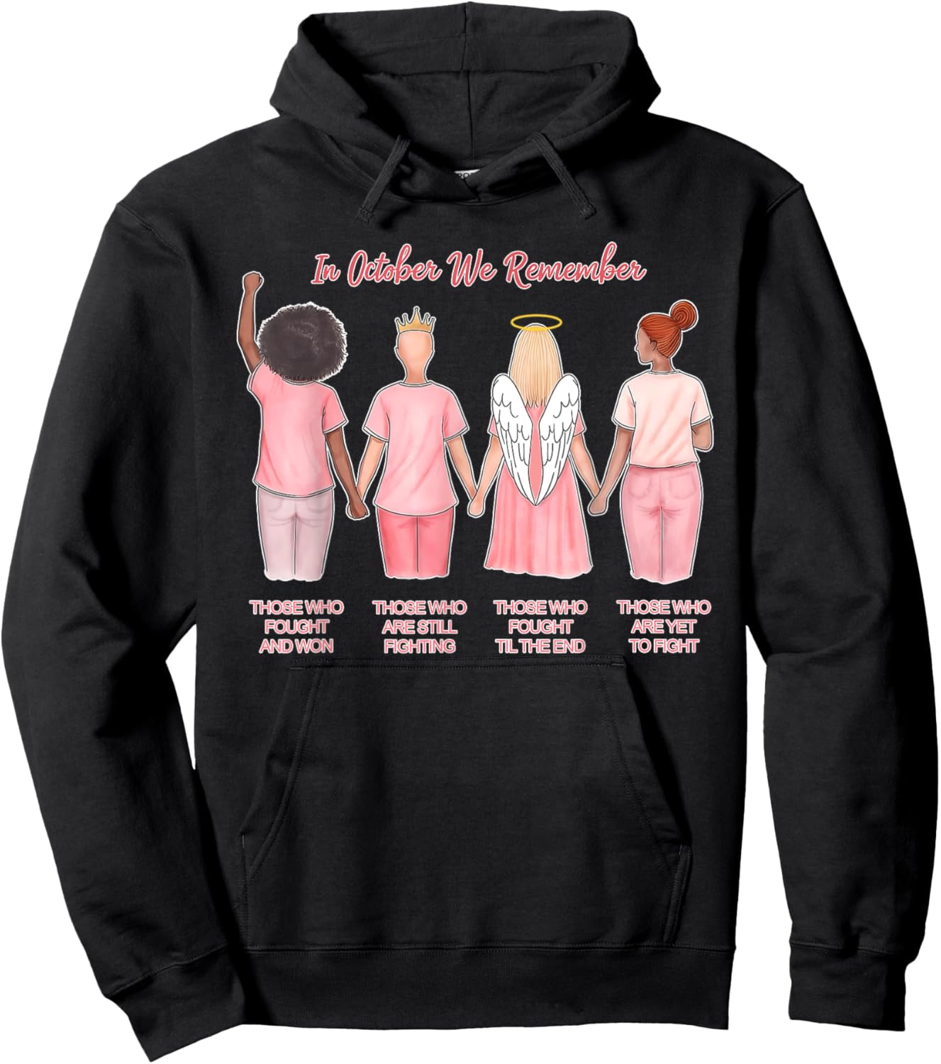 In October We Remember Those Who Fought And Won Women Girls Hoodie - Hoodie | Black