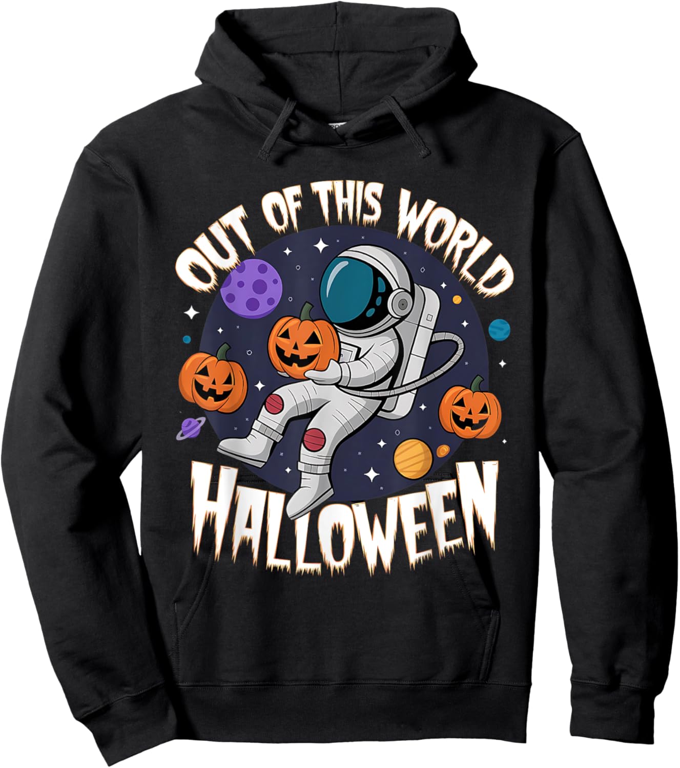 Out of This World Halloween Space Costume Apparel Hoodie - Hoodie | Black