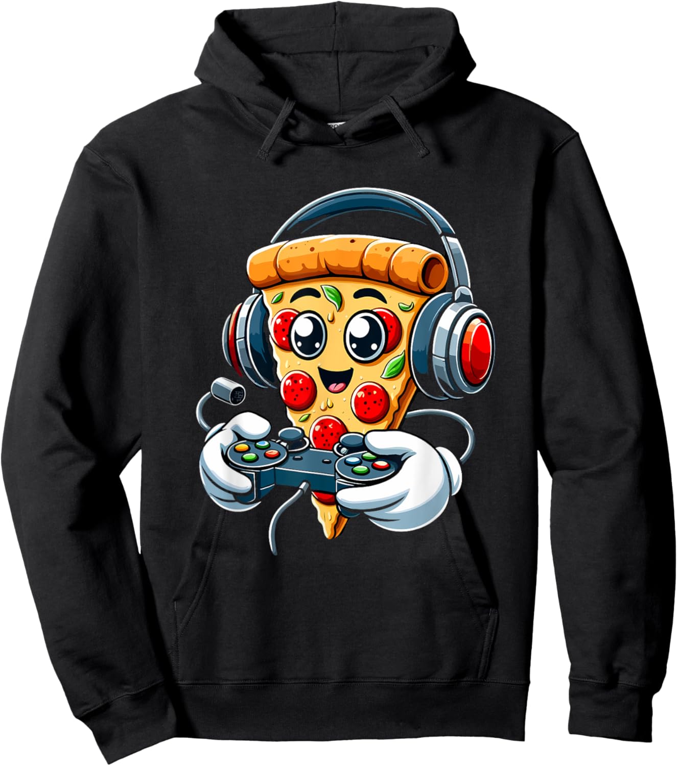 Gamer Pizza Video Gaming Boy Enthusiast Gamer Teen Hoodie - Hoodie | Black