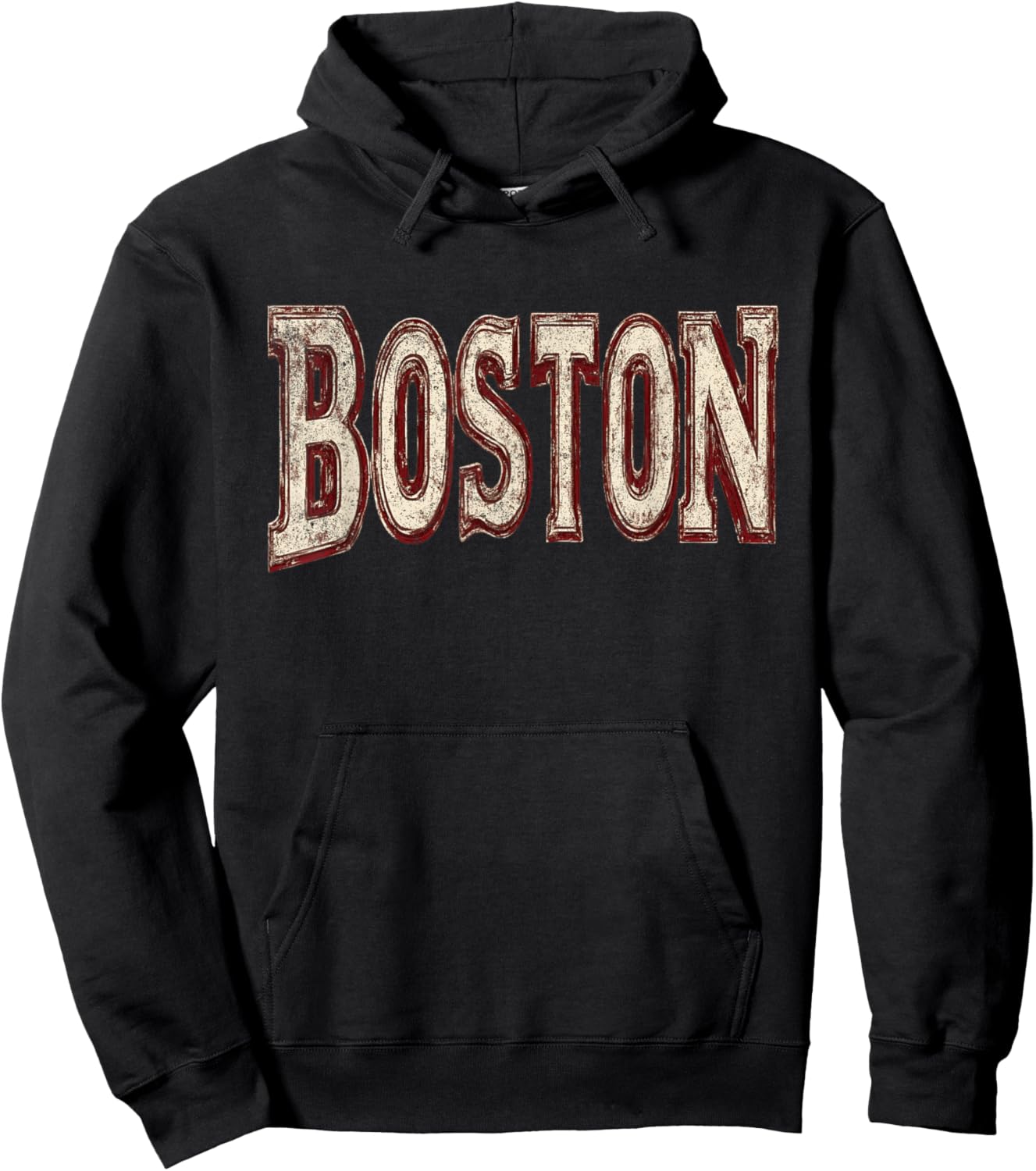 Boston Vintage Retro Hoodie - Hoodie | Black
