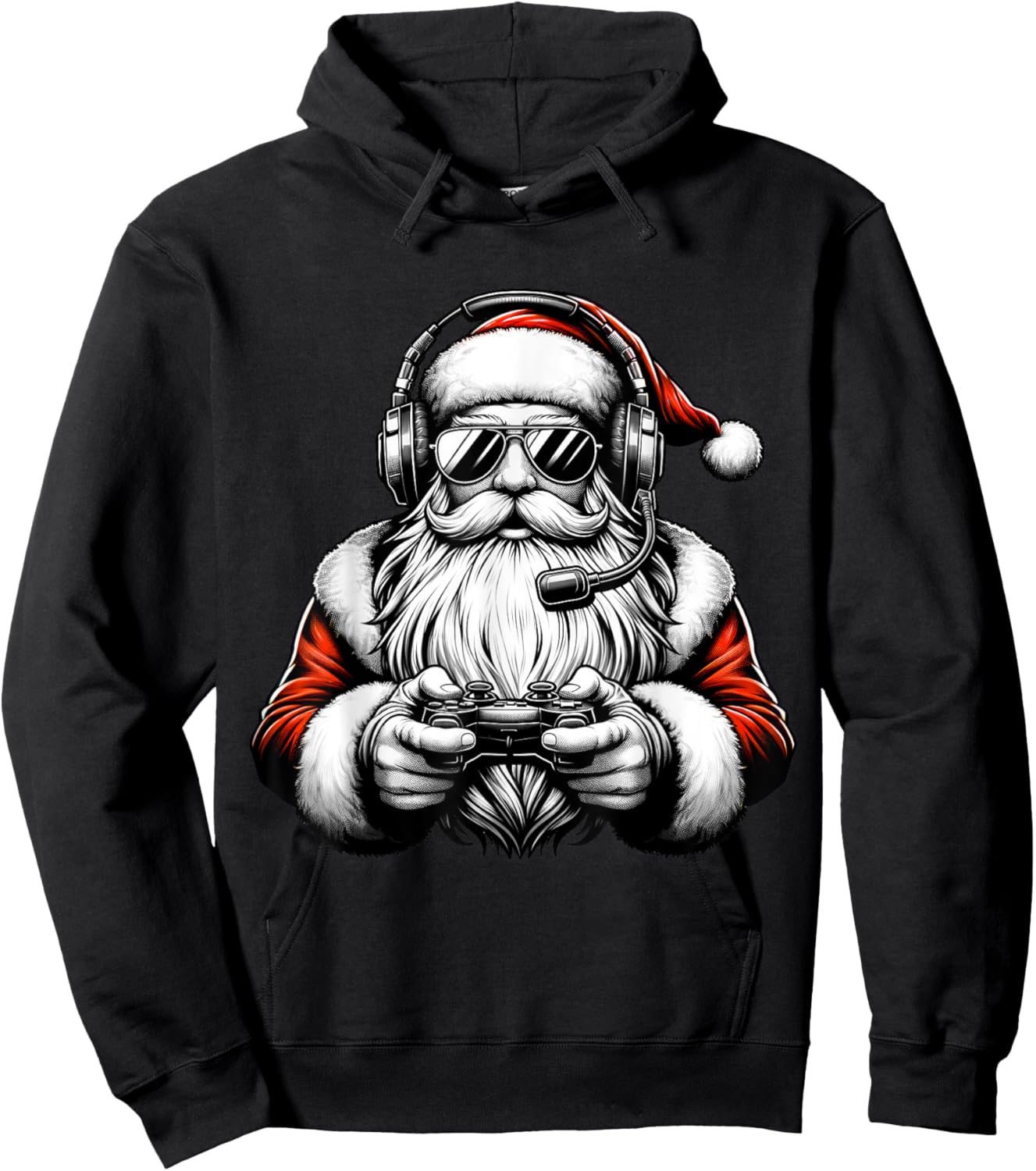 Christmas Gamer Boys Video Game Santa Xmas Hoodie - Hoodie | Black