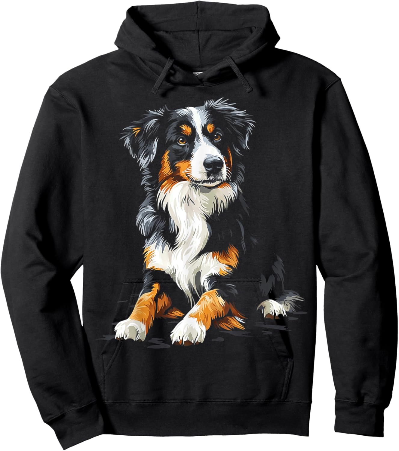 Australian Shepherd Dog Pet Artwork Australian Shepherd Men Women Kids Hoodie - Hoodie | Black