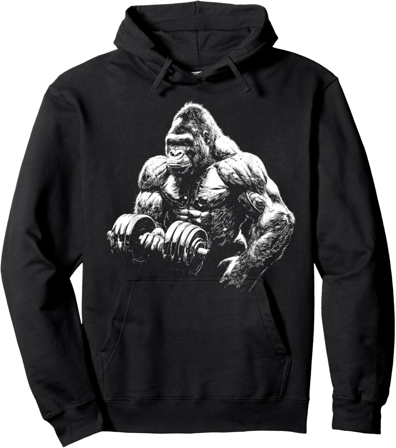 Gorilla Monkey Gym Wear Bodybuilding Workout Motivation Hoodie - Hoodie | Black