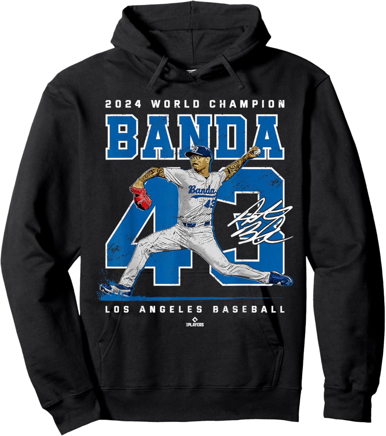 Player Number 2024 World Champion Anthony Banda MLBPA Hoodie - Hoodie | Black