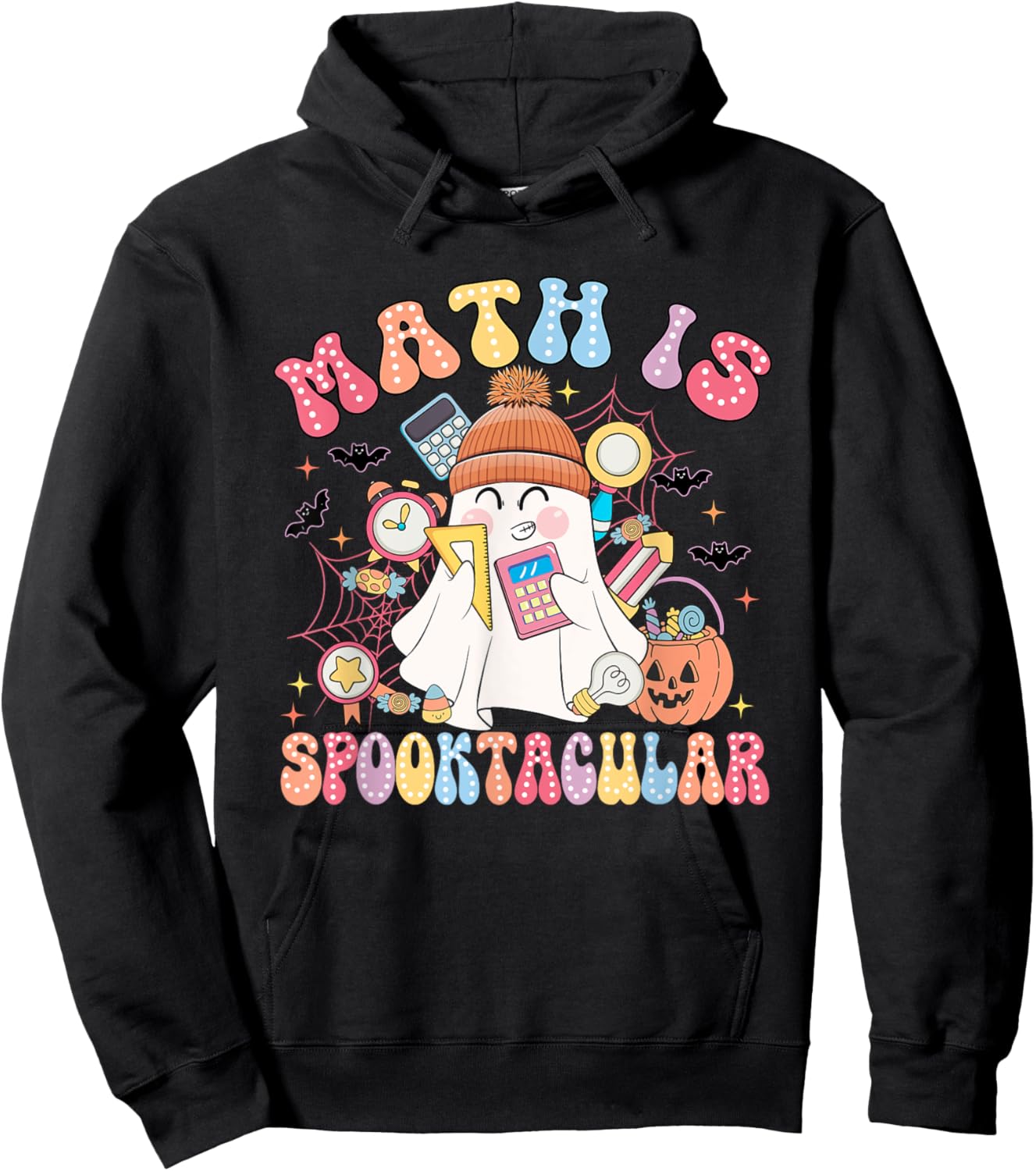 Math Is Spooktacular Math Teacher Spooky Halloween Hoodie - Hoodie | Black