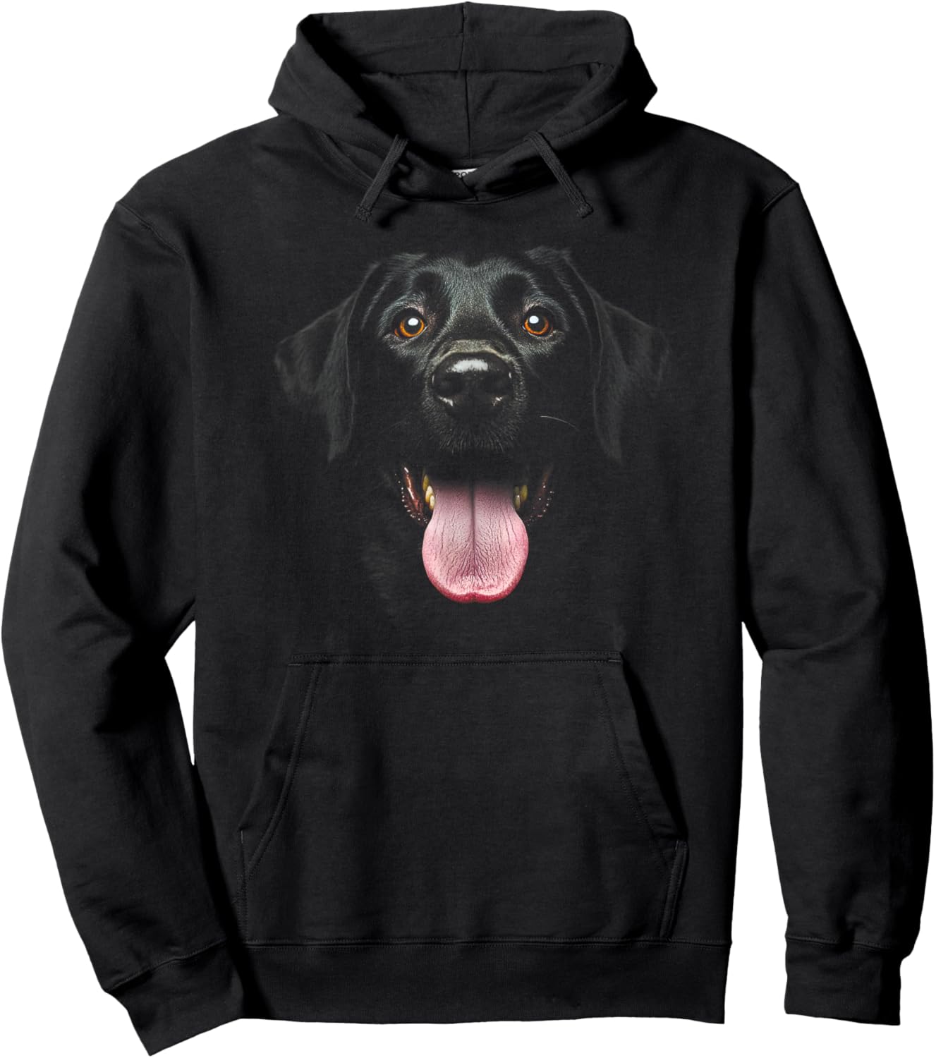 Cute Black Labrador Retriever Puppy Dog Face Lab Hoodie - Hoodie | Black