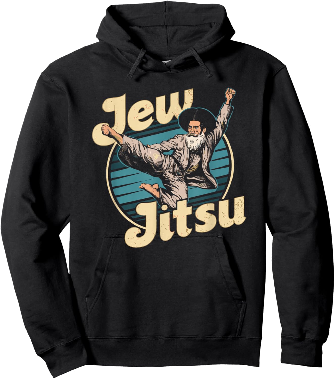 Jew Karate Jitsu Hanukkah Jiu Jitsu Martial Arts Dance Hoodie - Hoodie | Black