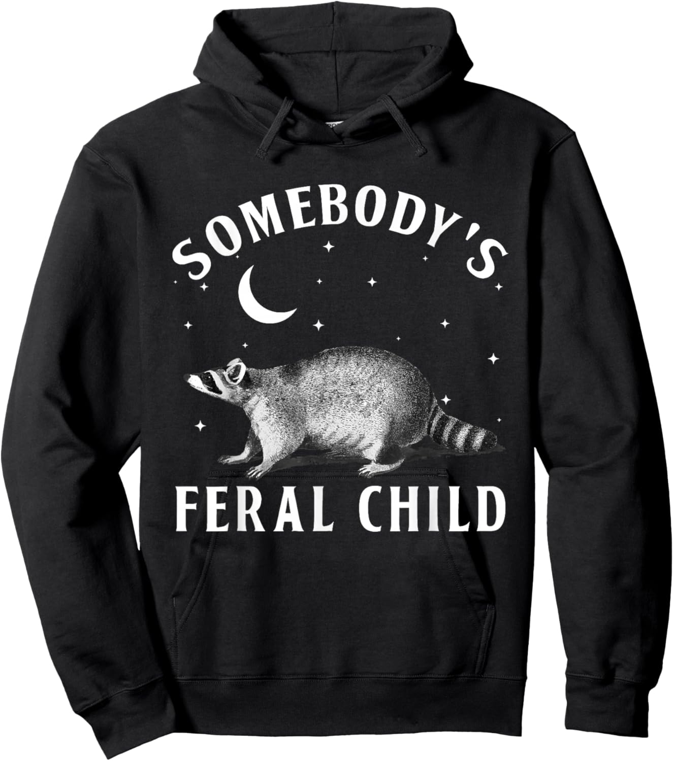 Somebody's Feral Child Funny Kids Toddler Hoodie - Hoodie | Black