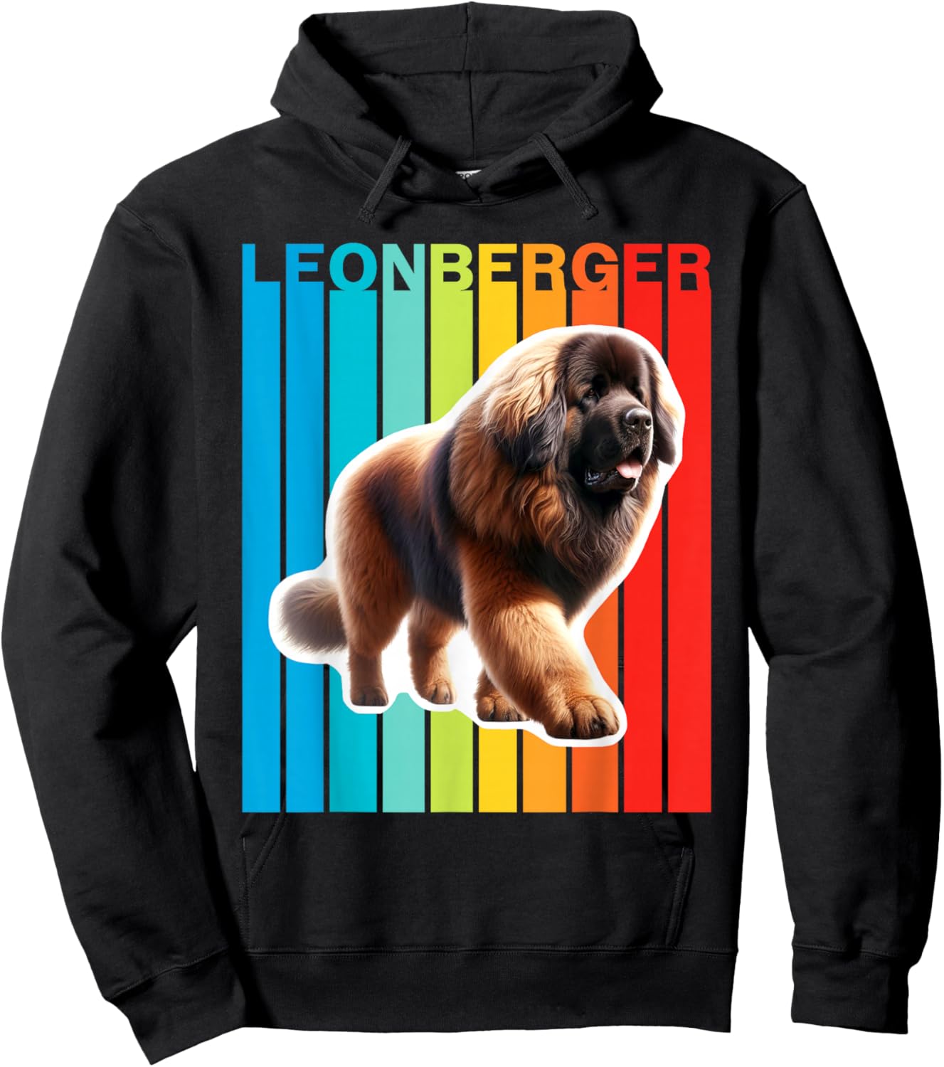 Colorful Leonberger Hoodie - Hoodie | Black