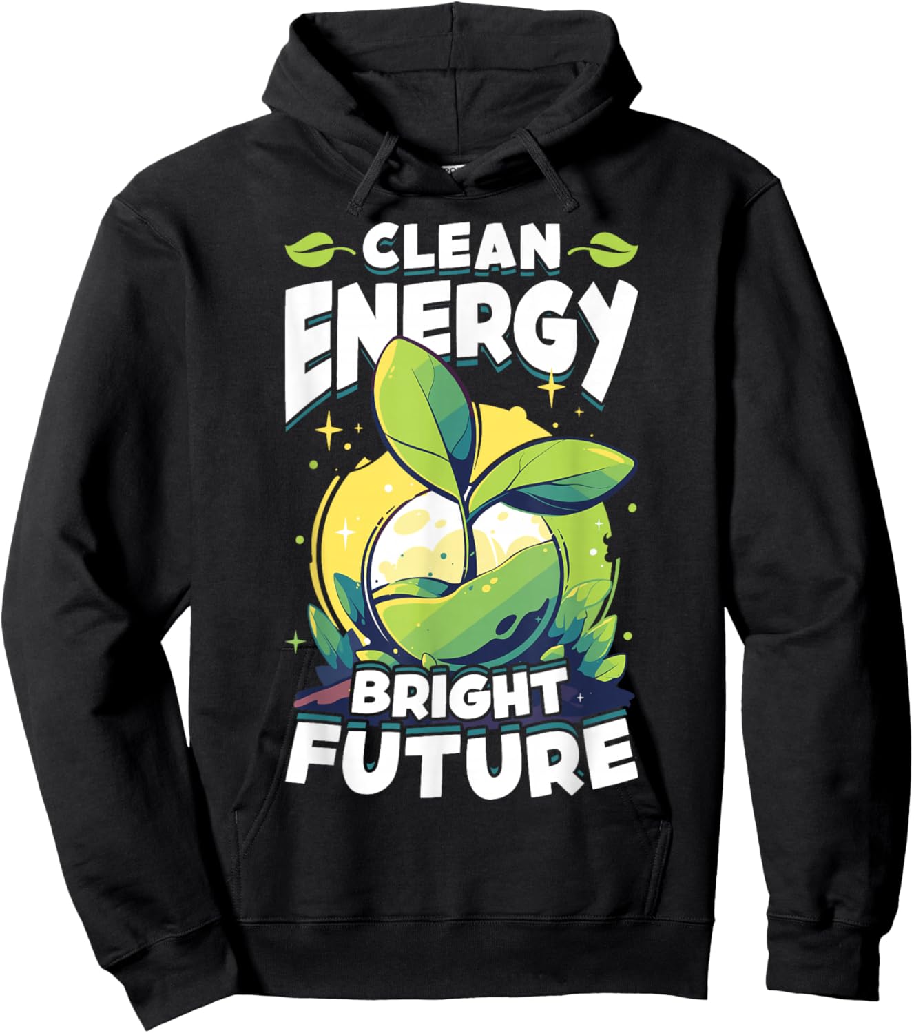 Clean Energy Bright Future Eco-Friendly Style Hoodie - Hoodie | Black