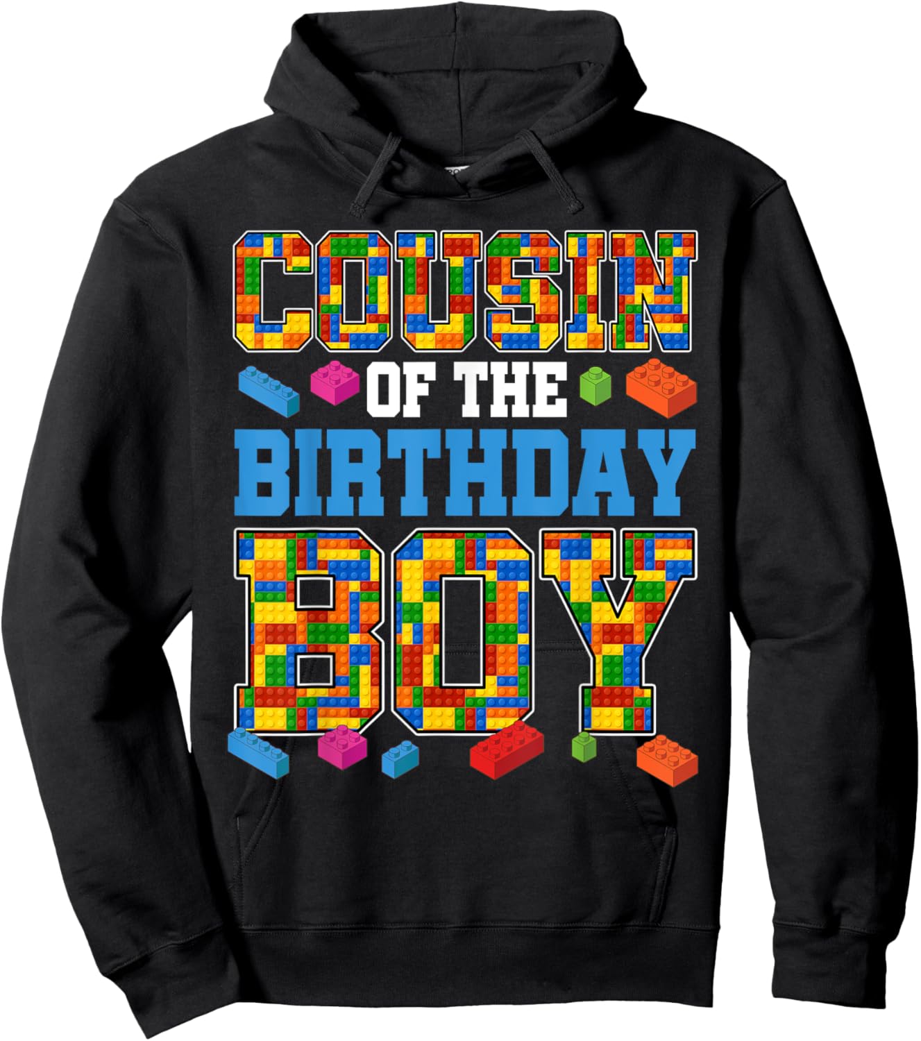 Cousin Of The Birthday Boy Master Builder Building Blocks Hoodie - Hoodie | Black