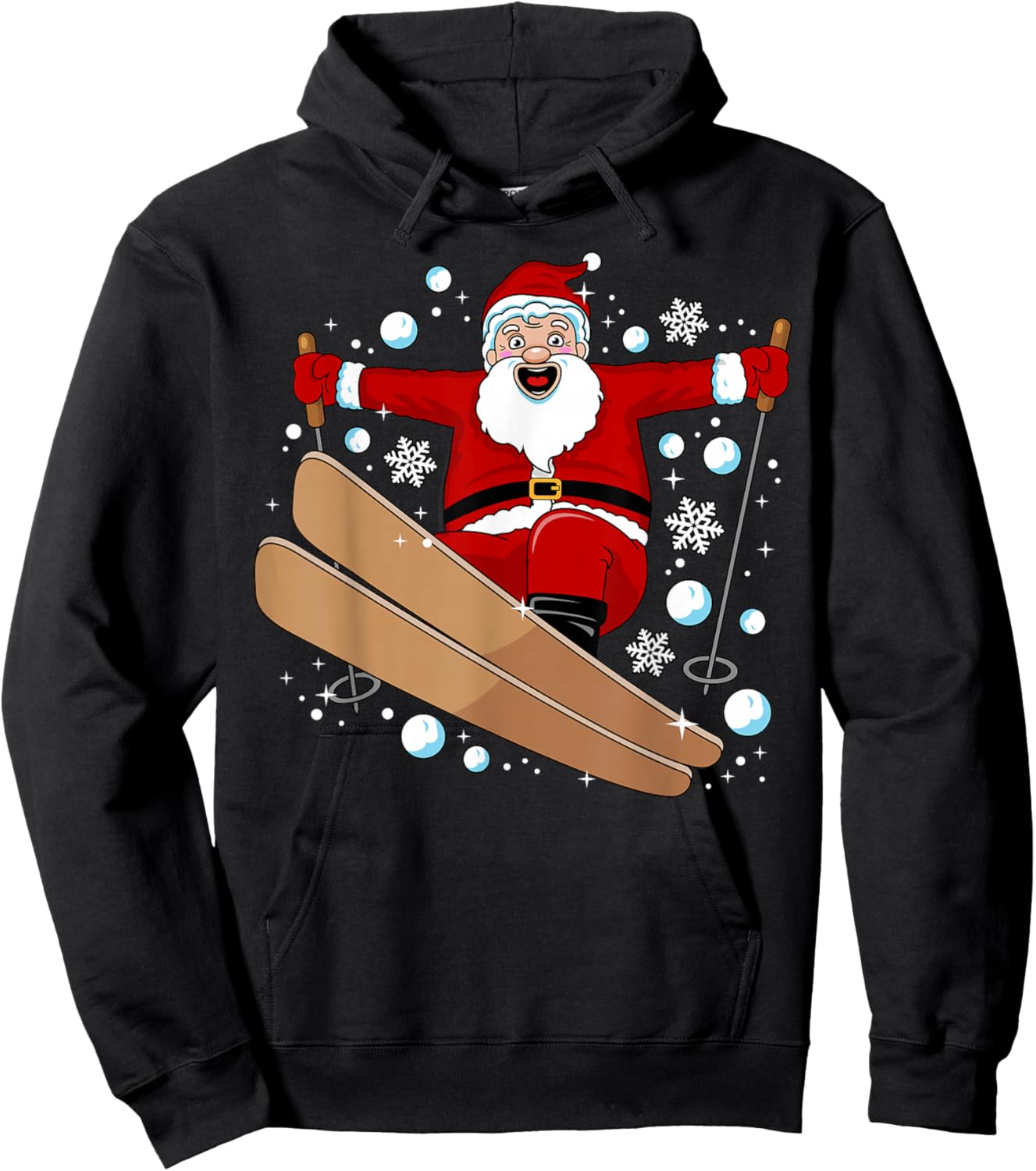 Funny Skiing Design Women Downhill Ski Lover Skier Hoodie - Hoodie | Black