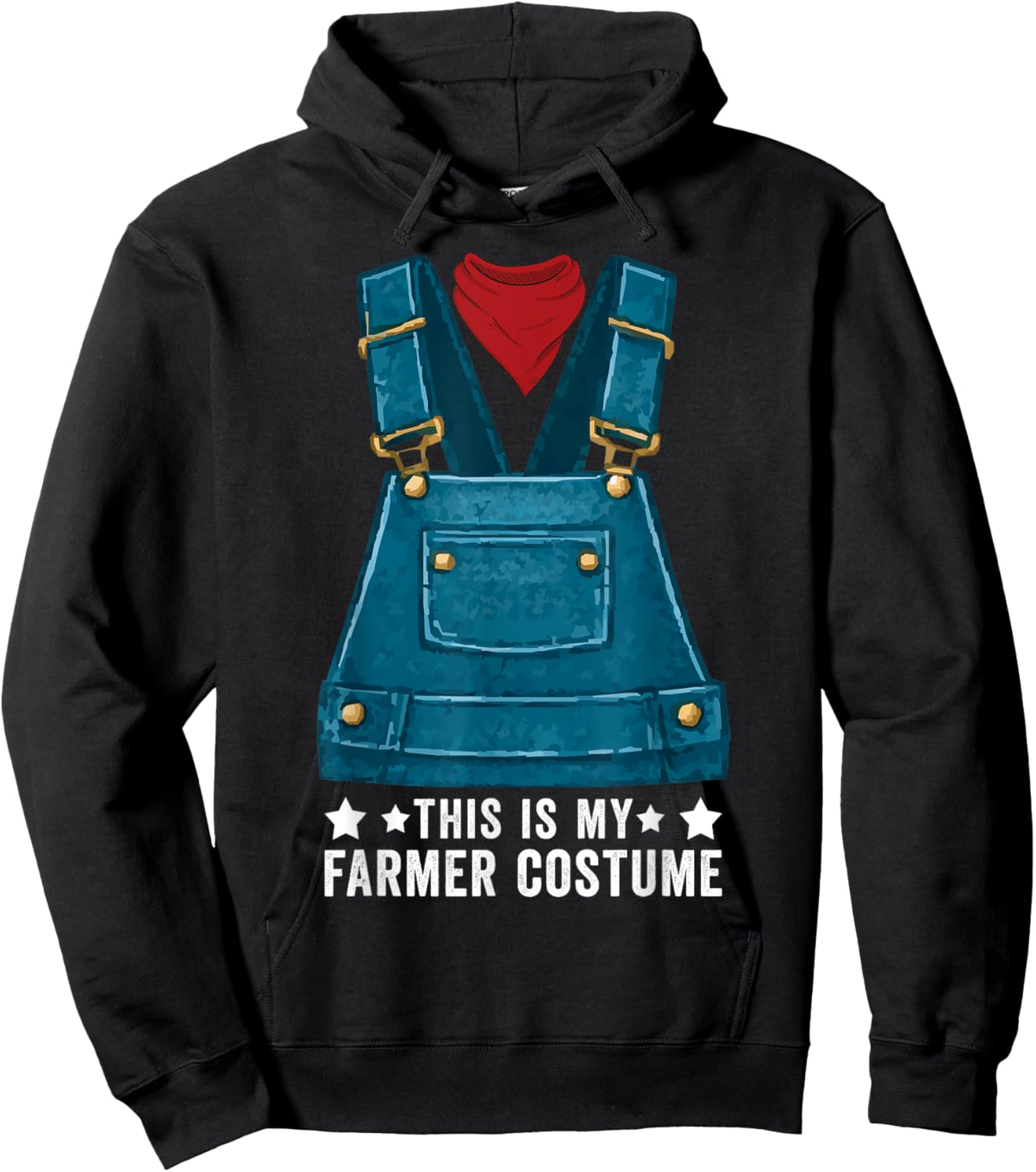 This Is My Farmer Costume Halloween Funny Farm Farming Hoodie - Hoodie | Black