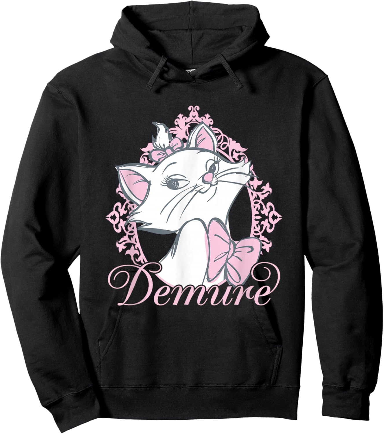 Disney The Aristocats Cute Marie Demure Sketch Chest Frame Hoodie - Hoodie | Black