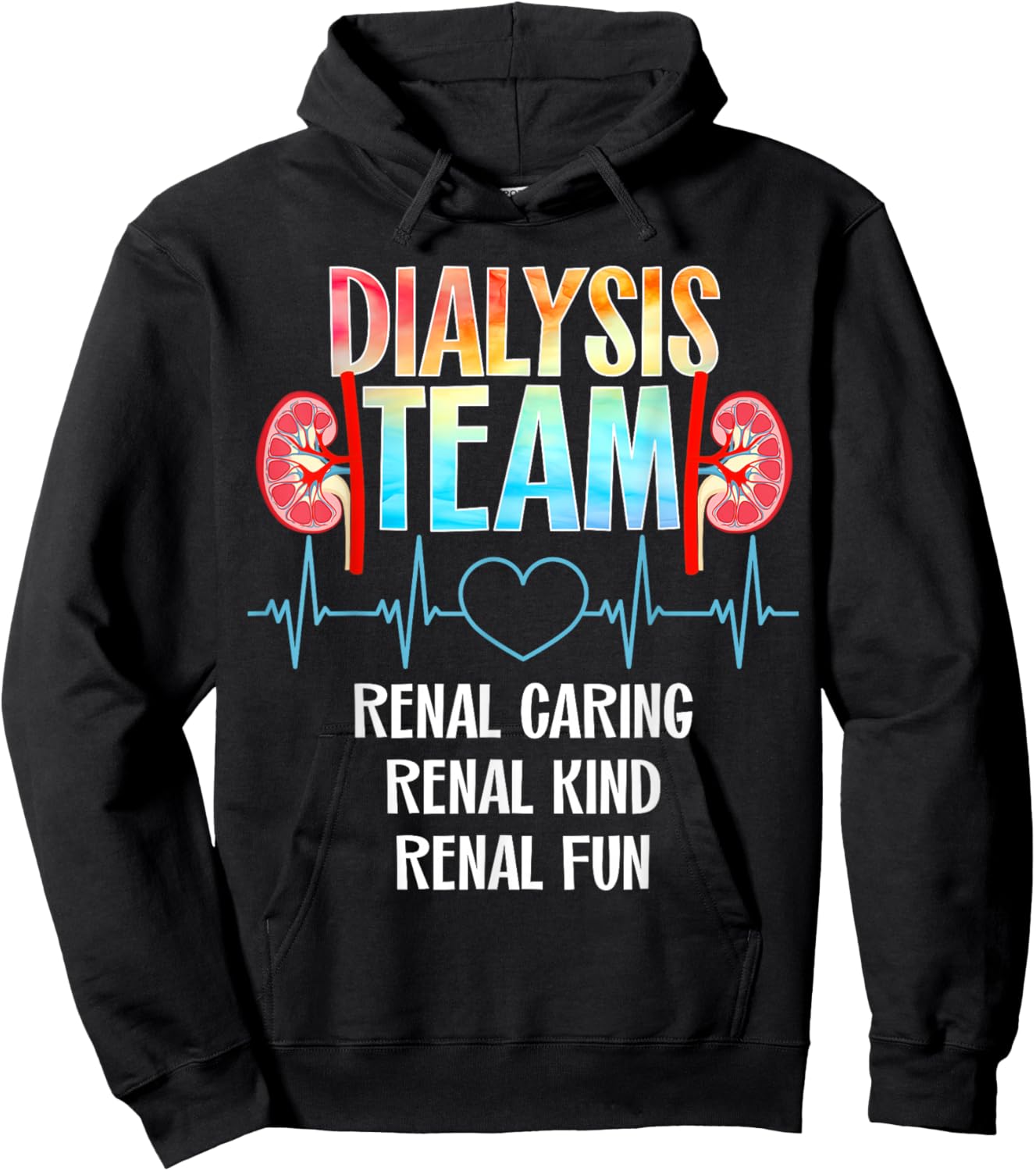 Dialysis Nurse Appreciation Kidney Team Crew Dialysis Technician Tech Nephrology Nurse -Adults Black Modern Hoodie - Hoodie | Black