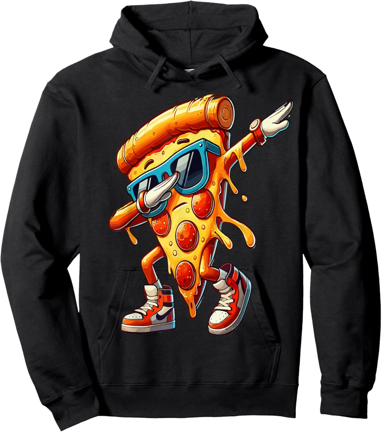 Dabbing Pizza Slice Fun for Food Lovers Hoodie - Hoodie | Black