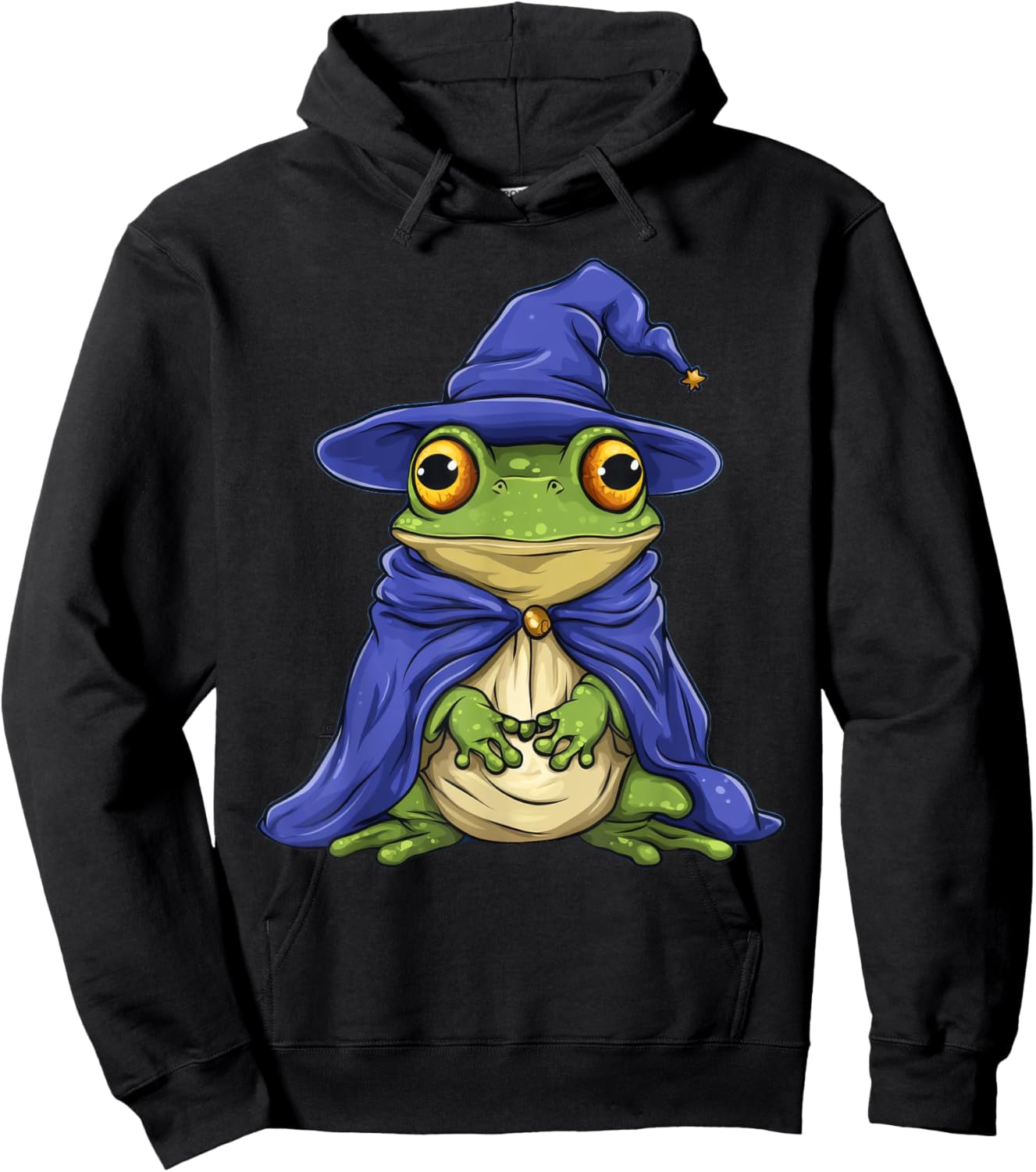 Frog Wizard Fantasy Hoodie - Hoodie | Black