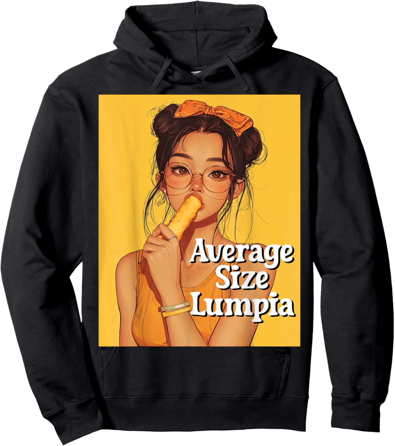 Average Size Lumpia Design Hoodie - Hoodie | Black