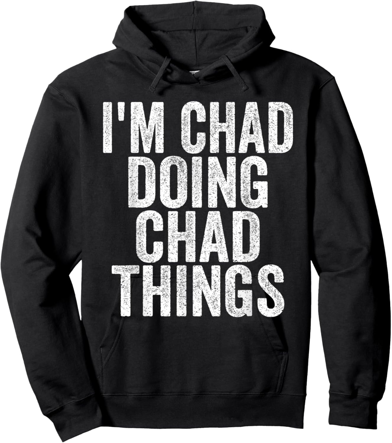 I'm Chad Doing Chad Things Funny Saying - -Adults, Kids - Black - Small - Short Sleeve Hoodie - Hoodie | Black