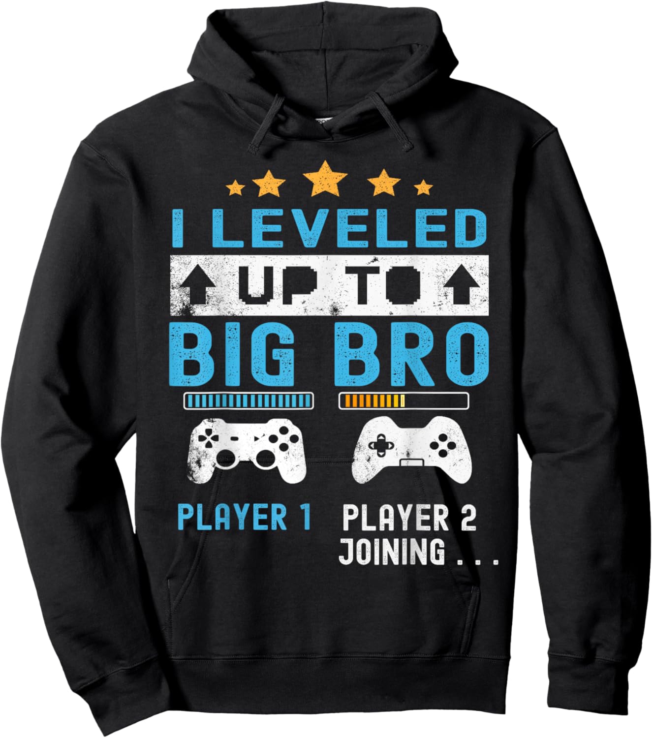 Leveled Up to Big Bro - Gamer New Player Joining Soon Hoodie - Hoodie | Black