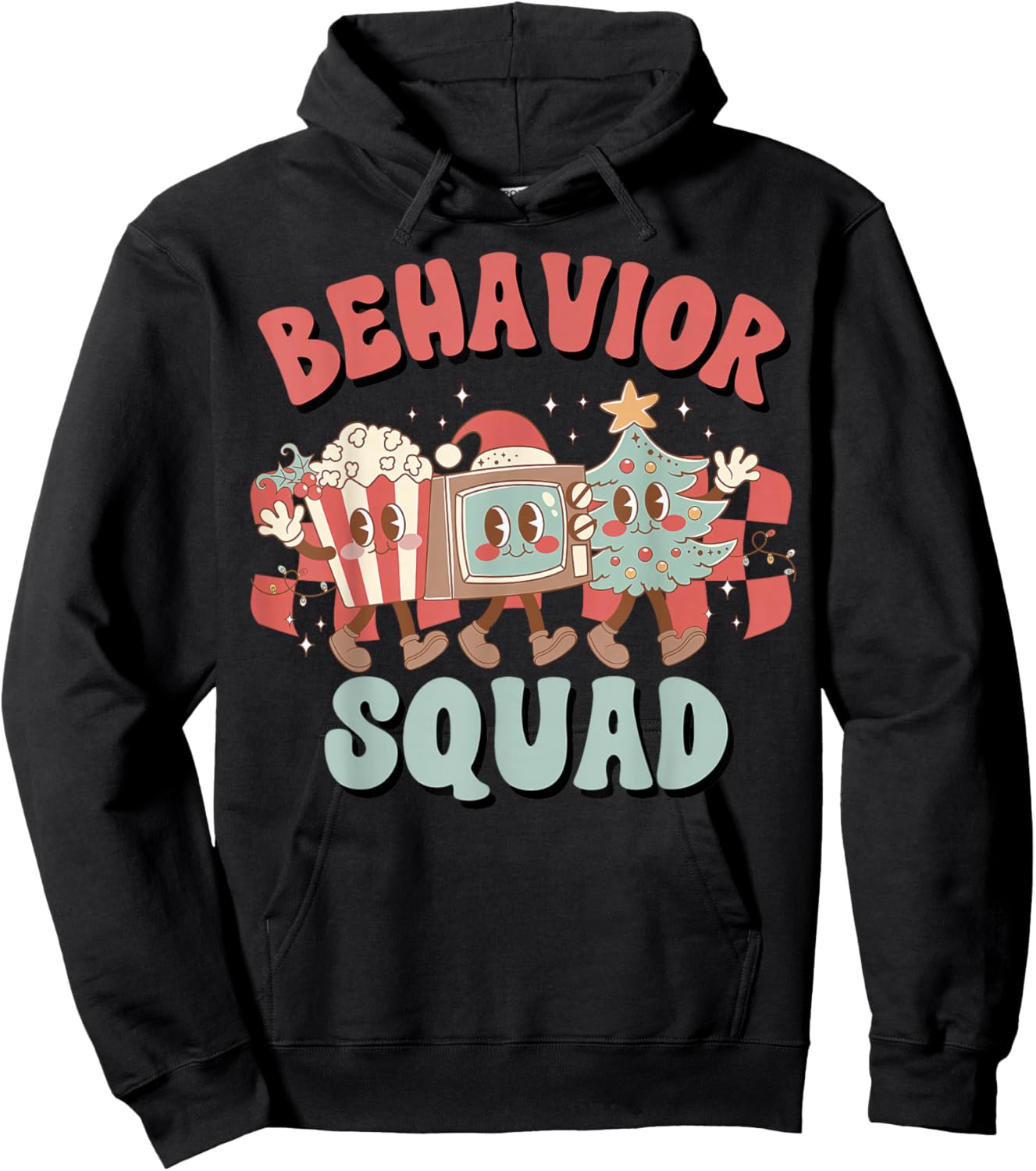 Behavioral Analyst Christmas Behavior Squad ABA Therapist Hoodie - Hoodie | Black