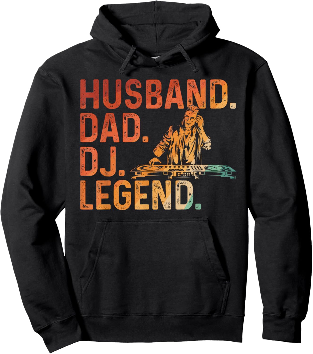 DJ Art For Husband Dad Music Producer Disc Jockey Techno DJ Hoodie - Hoodie | Black