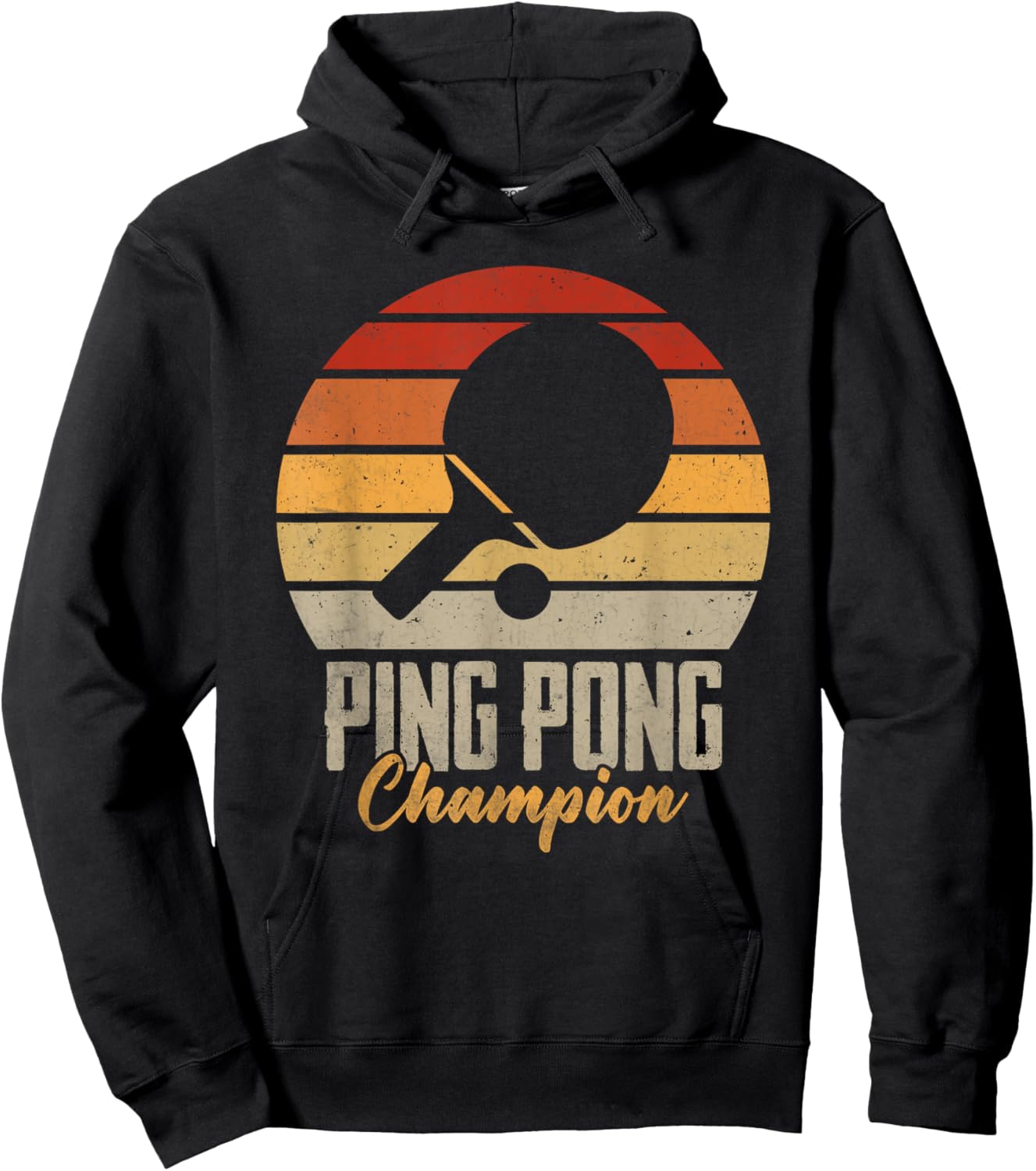 Ping Pong Champion Vintage Table Tennis Player Funny Hoodie - Hoodie | Black