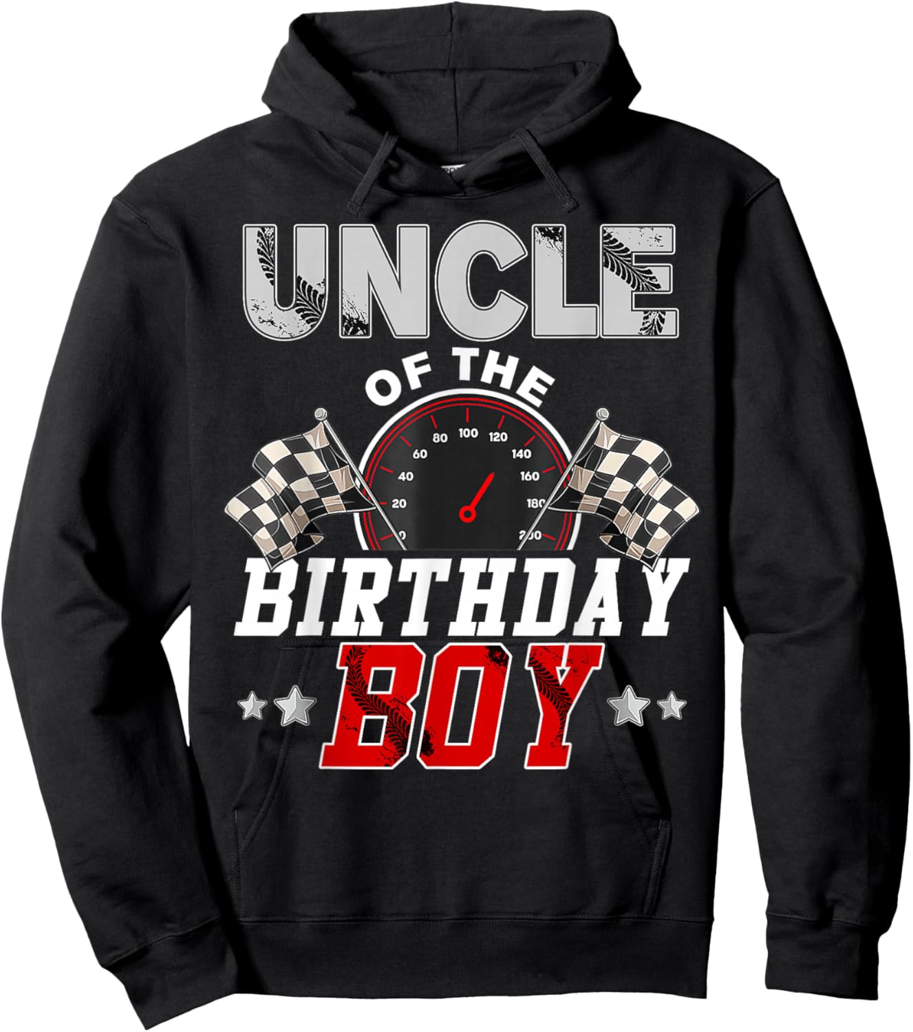 Uncle Of The Birthday Boy Race Car Racing Car Driver Hoodie - Hoodie | Black