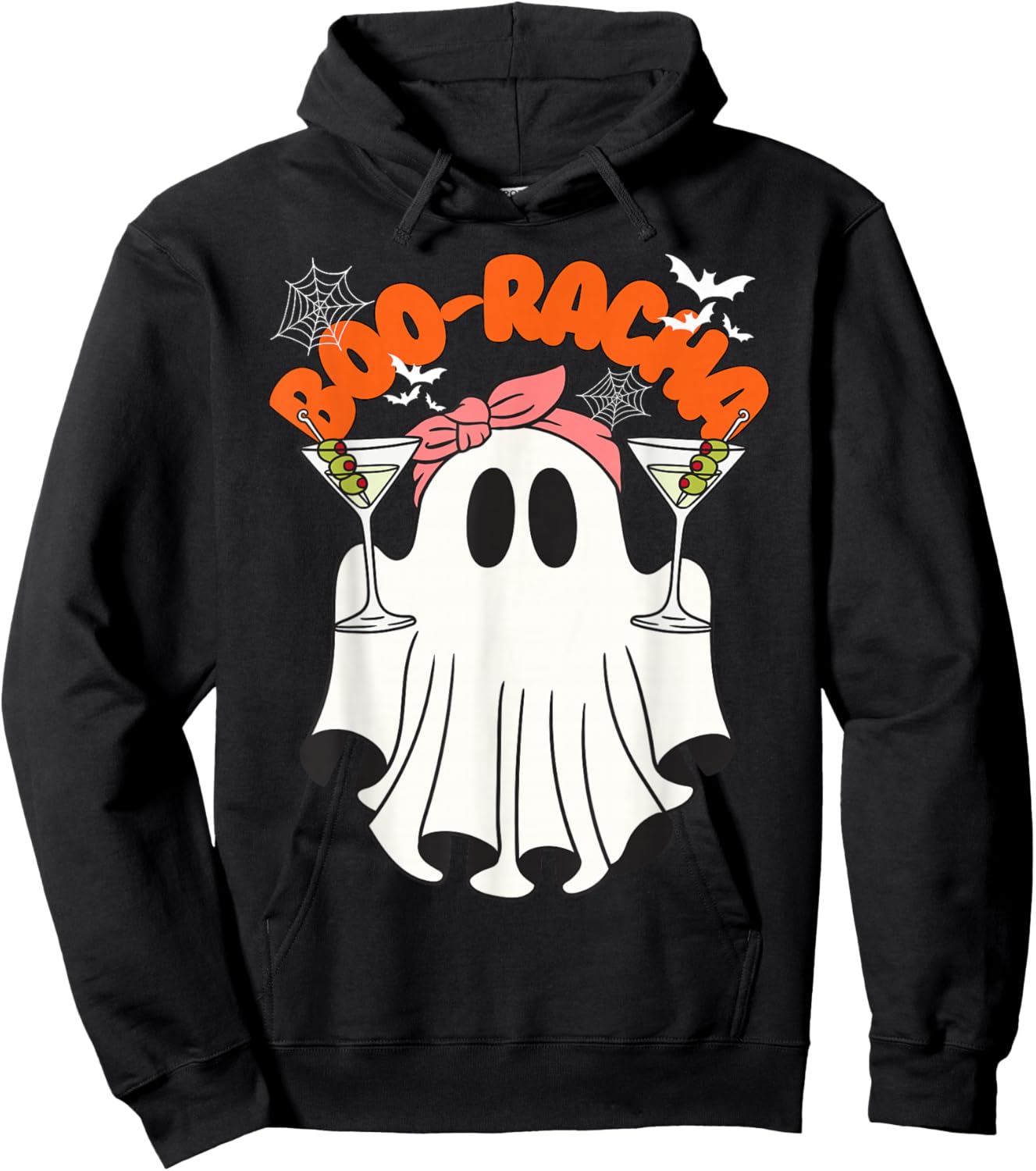 Boo-racha Funny Halloween Ghost Drinking Margarita Boo racha Hoodie - Hoodie | Black