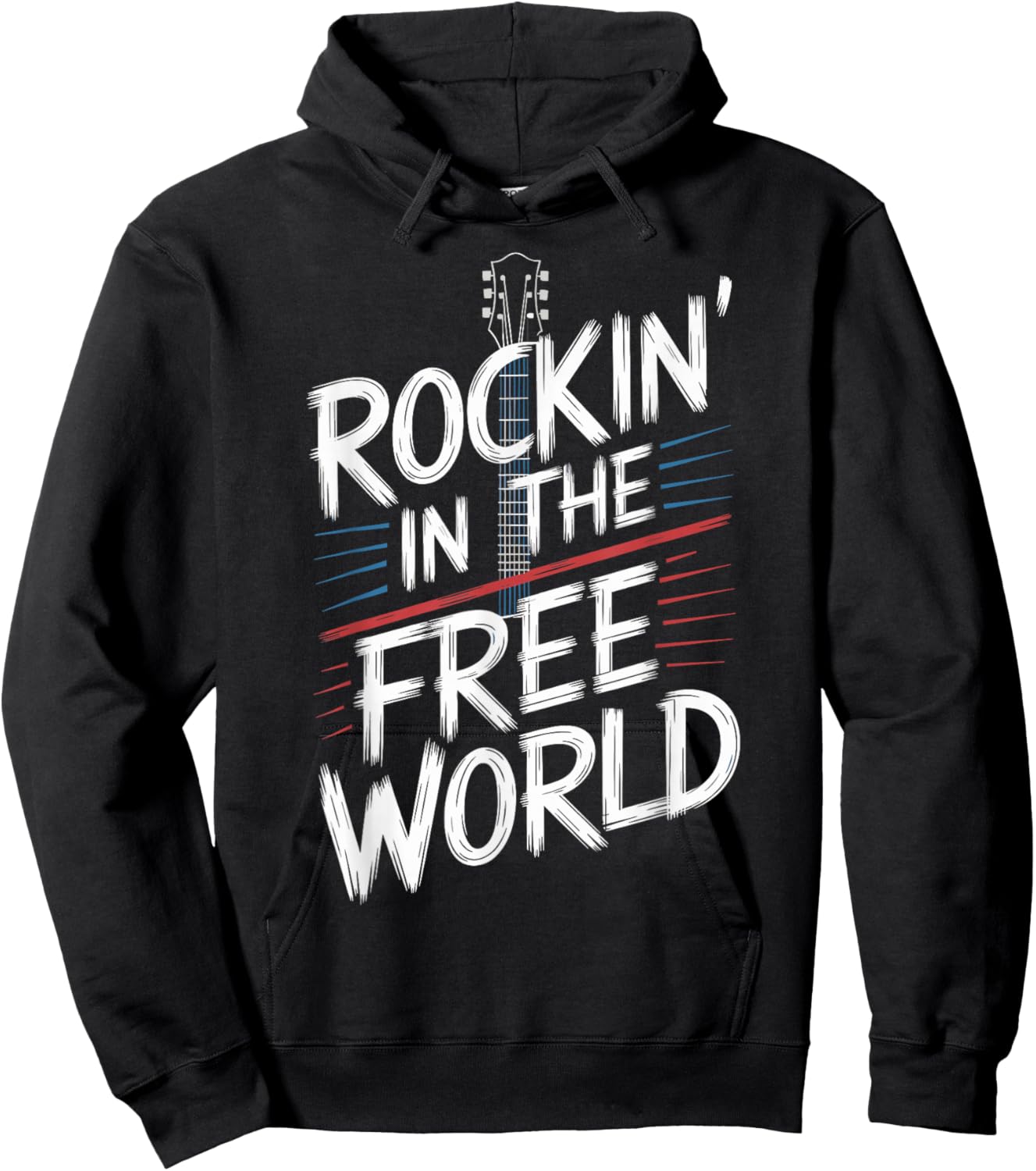 Rockin in the Free World Music Lover Design Concept Hoodie - Hoodie | Black
