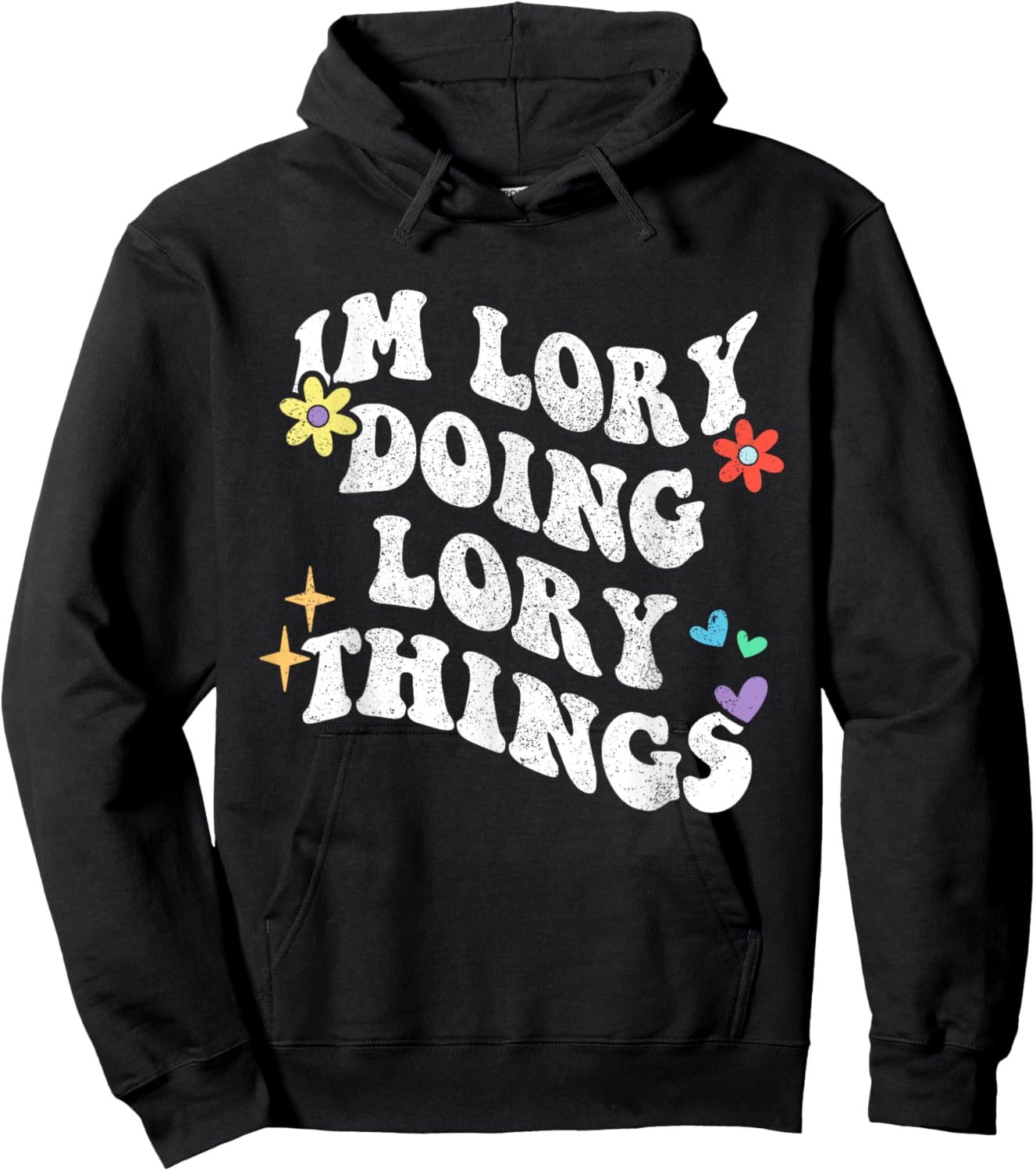 Retro Groovy Im Lory Doing Lory Things Funny Mother's Day Hoodie - Hoodie | Black