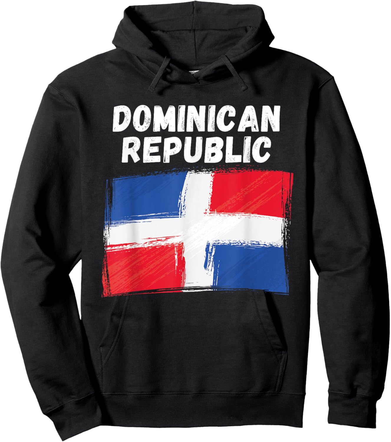 Dominican Republic Flag Grunge Vintage Dominican Flag Hoodie - Hoodie | Black