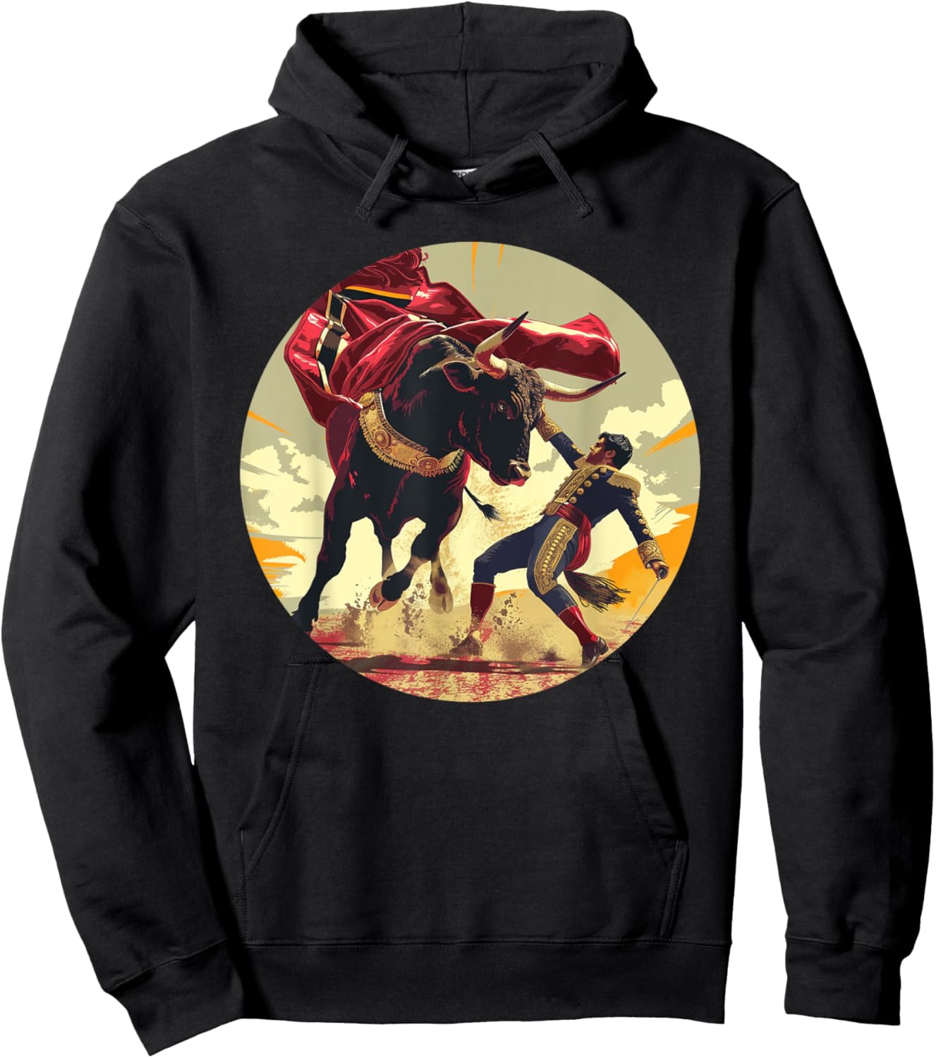 Amazing Bull Fight for Matador Lovers Hoodie - Hoodie | Black