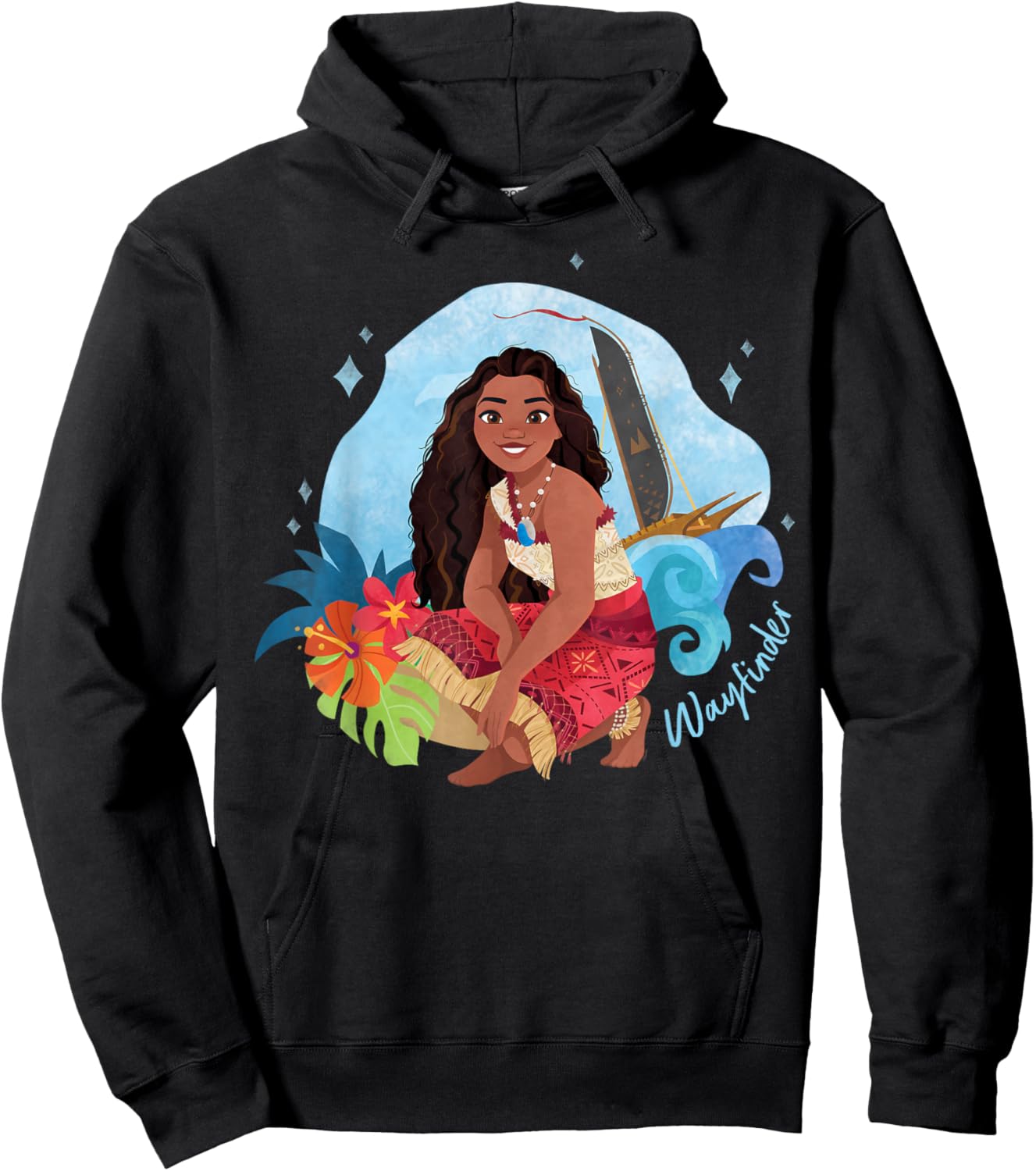 Disney Moana 2 Island Art Wayfinder Moana Hoodie - Hoodie | Black
