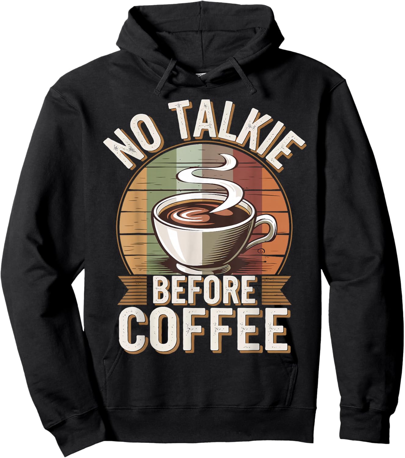 No Talkie Before Coffee Hoodie - Hoodie | Black