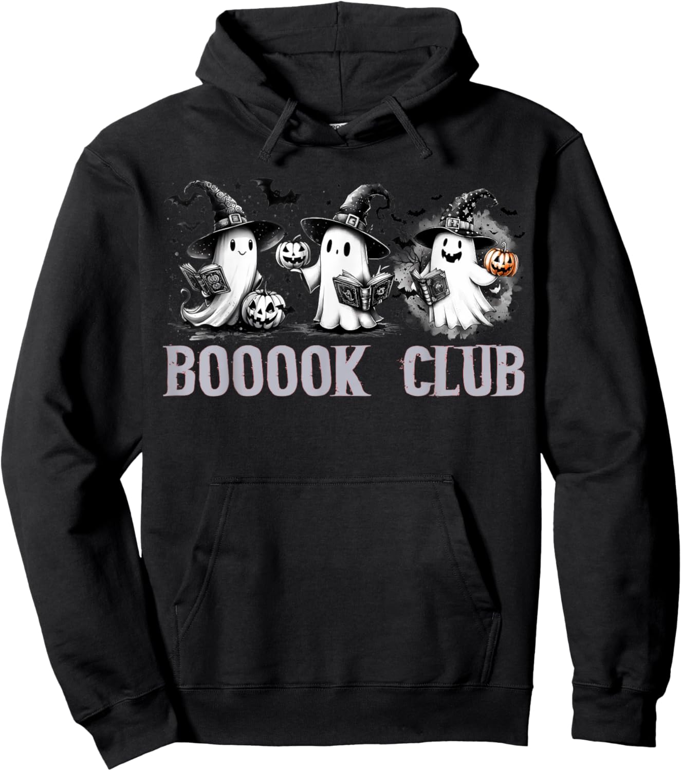 Boo Ghost Books Book Club Halloween Women School Teacher Hoodie - Hoodie | Black