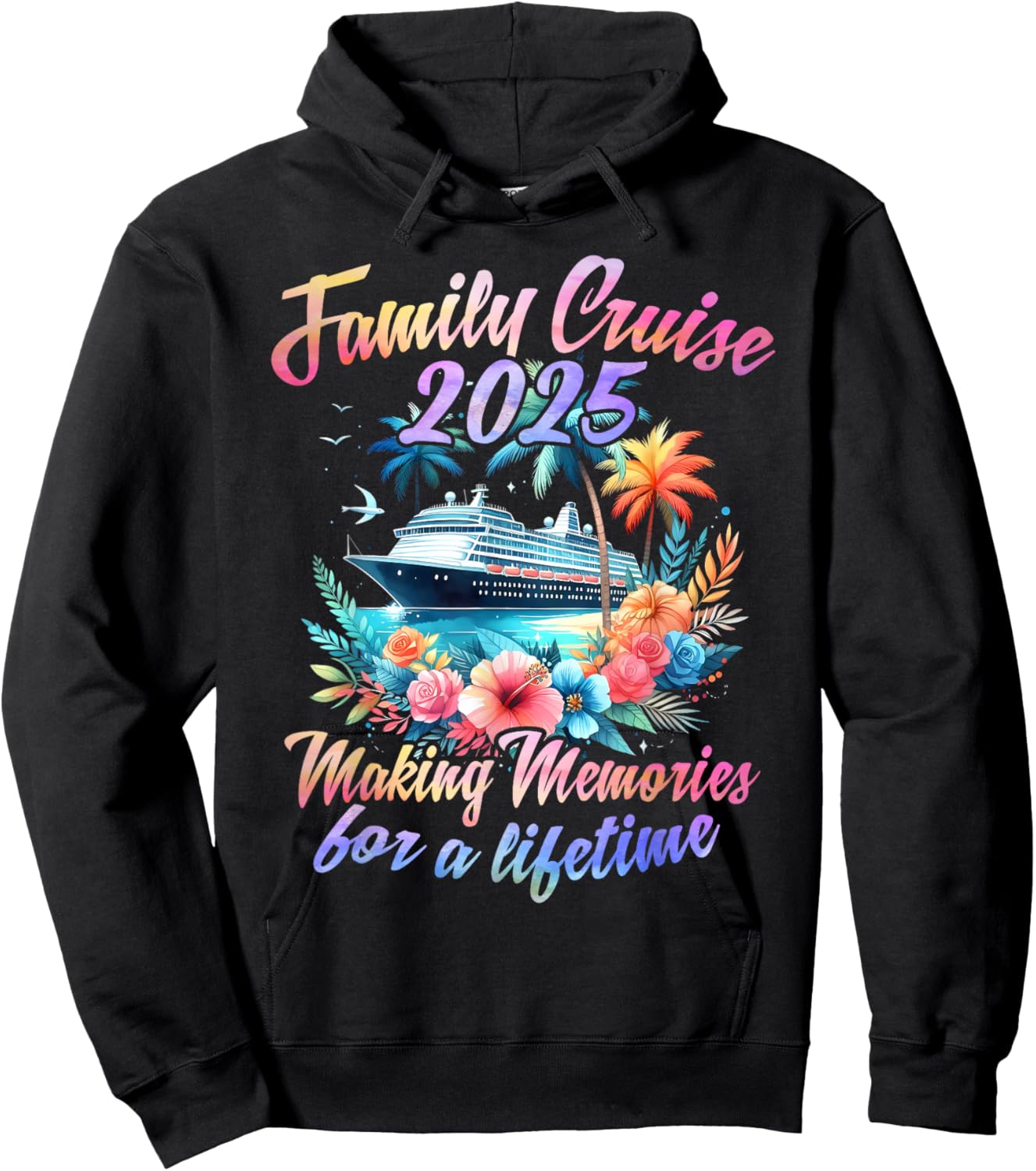 Family Cruise 2025 Family Matching Cruise Vacation Party Hoodie - Hoodie | Black