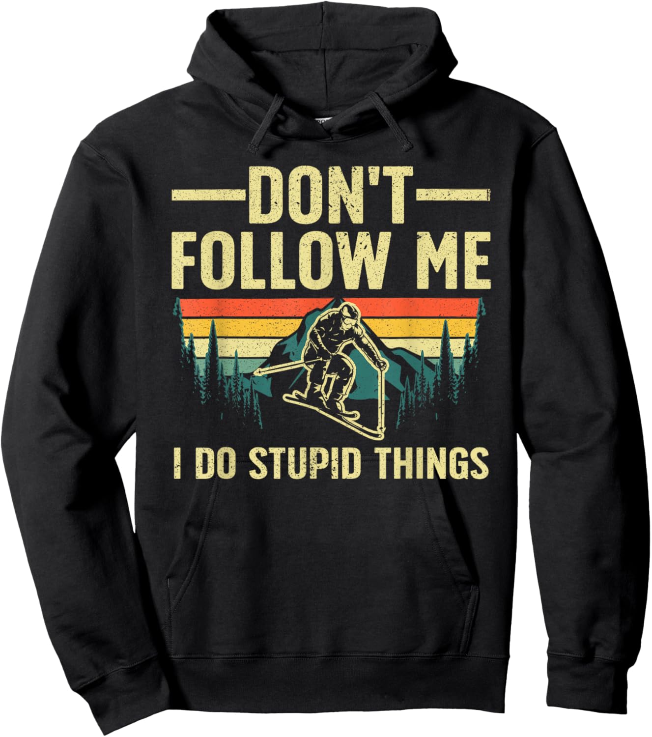 Cool Skiing Design Women Snow Skier Ski Lover Skiing Hoodie - Hoodie | Black