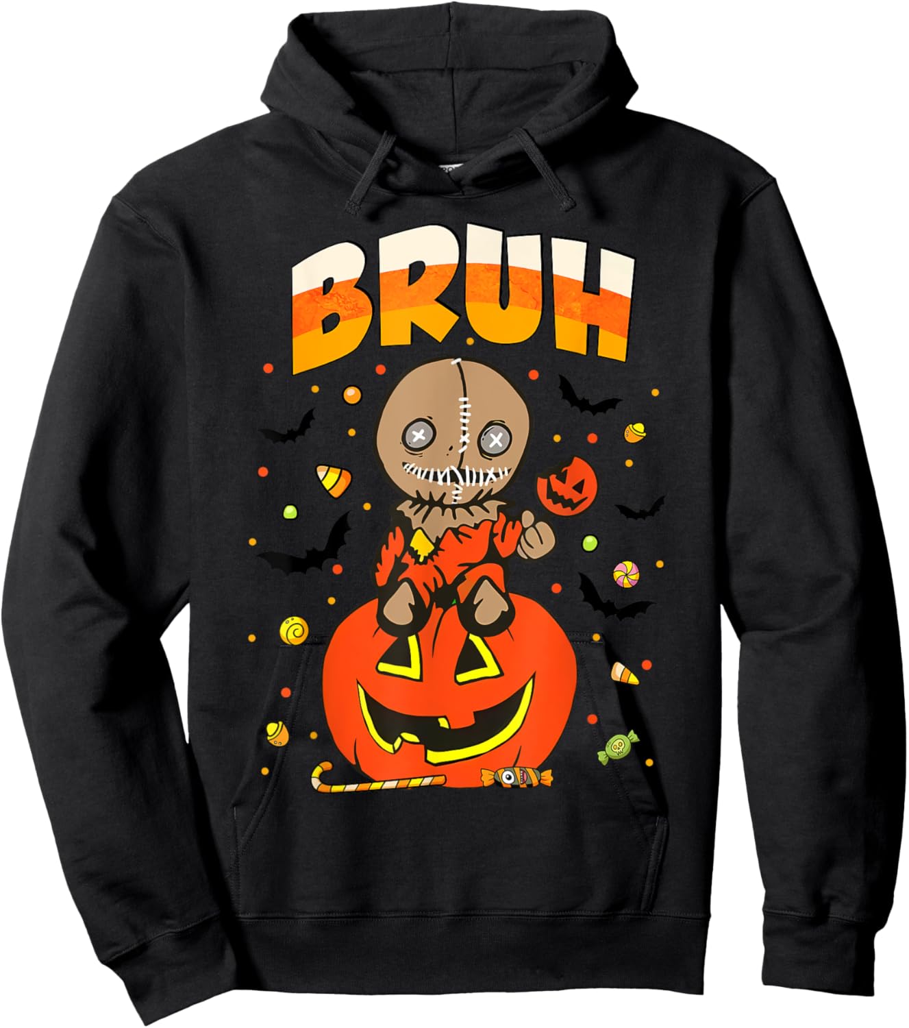 Trick or Treat Cute Sam Funny Bruh Halloween Costume 2024 Hoodie - Hoodie | Black